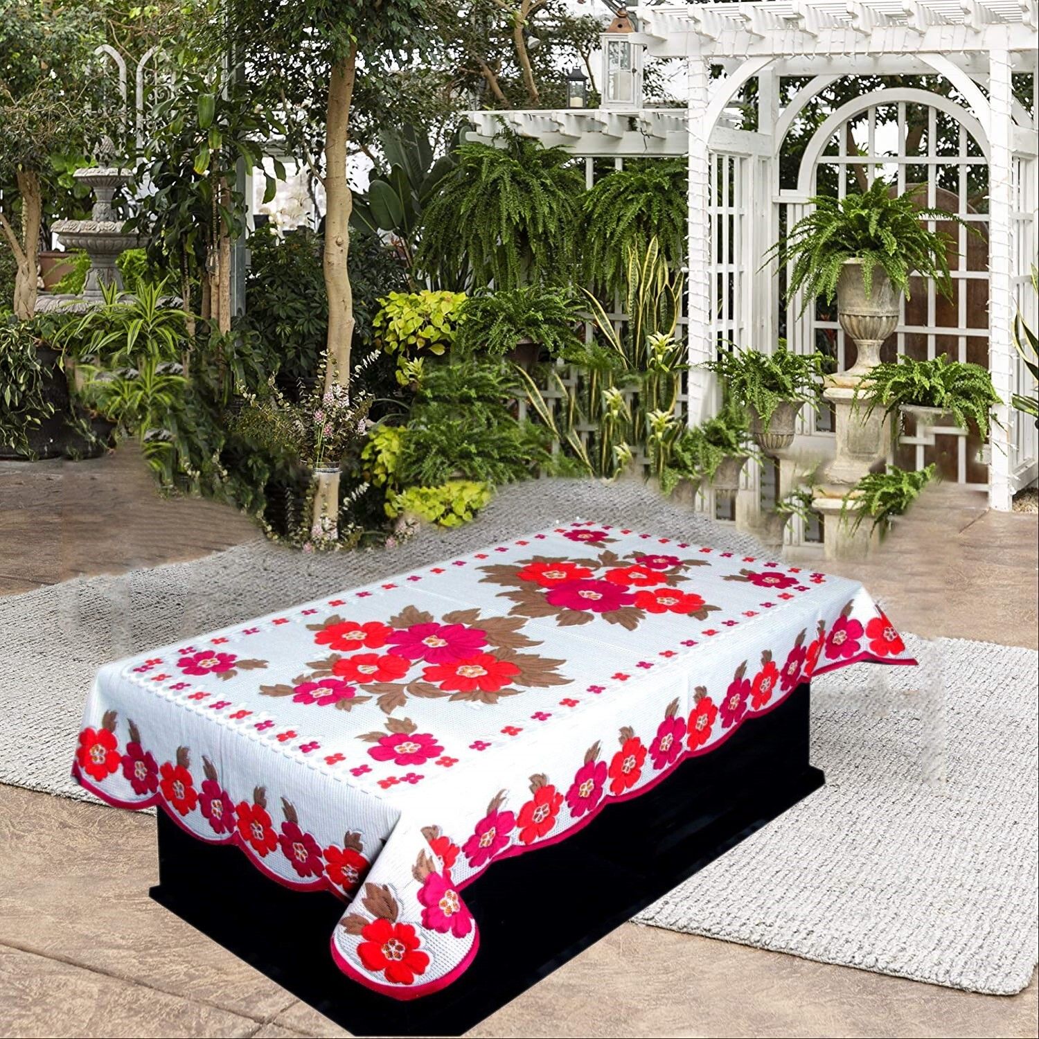 ag creations Cotton 4 Seater Floral Table Cover-picture-16