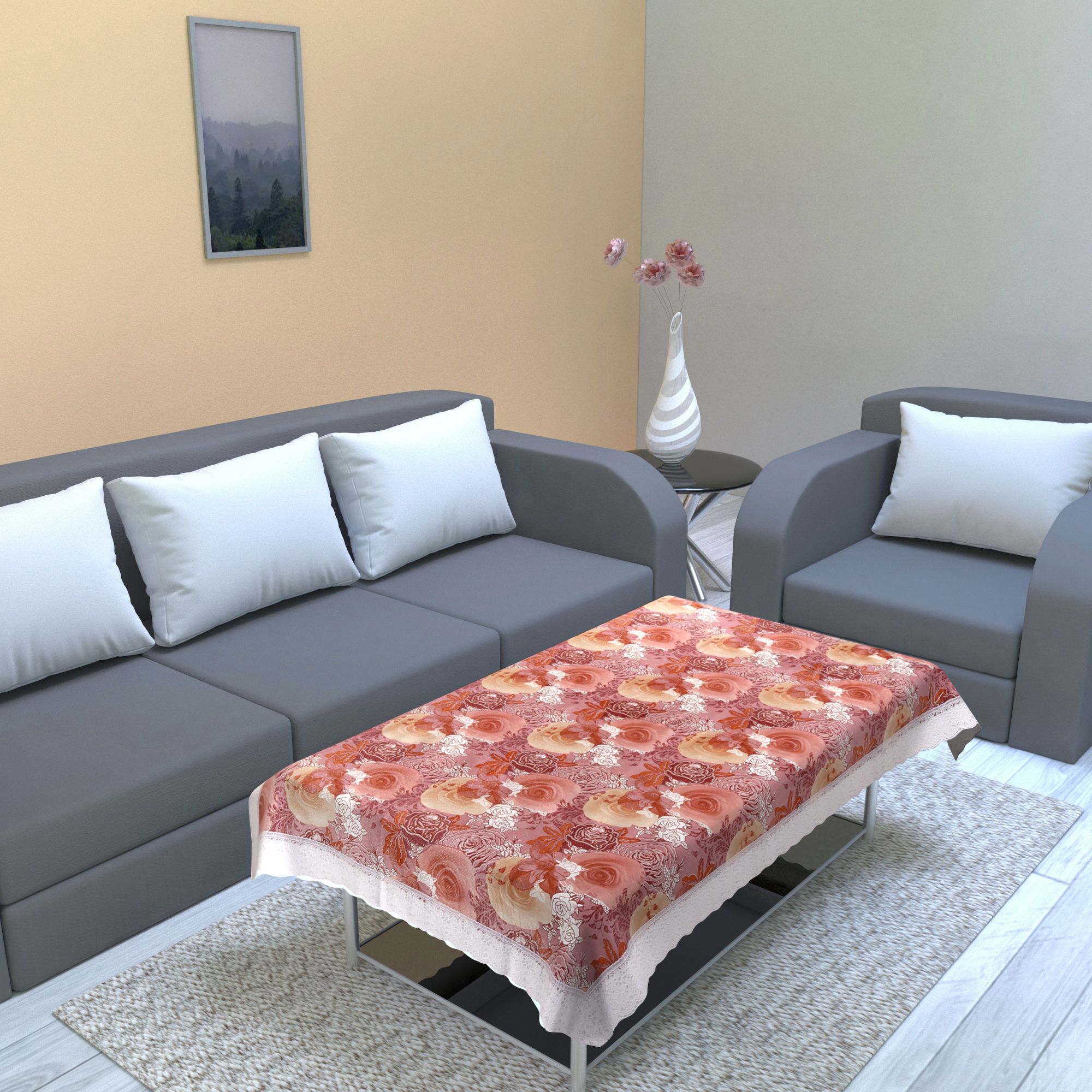 casa furnishing Printed 4 Seater Table Cover-picture-21