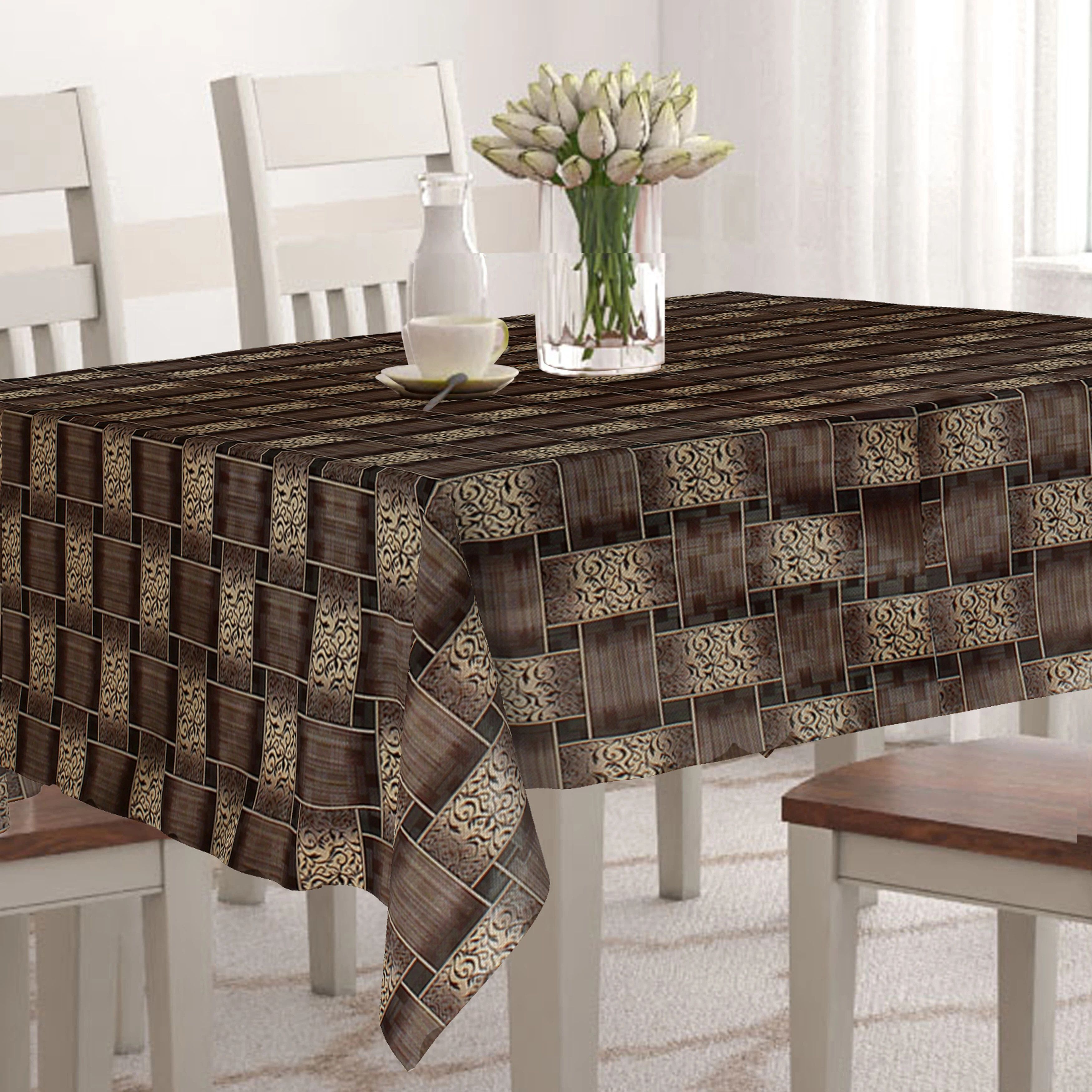 wings star PVC 6 Seater Checkered Table Cover-picture-23