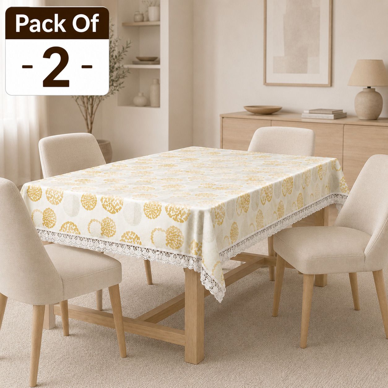 wani Plastic, PVC 4 Seater Printed Table Cover-picture-29