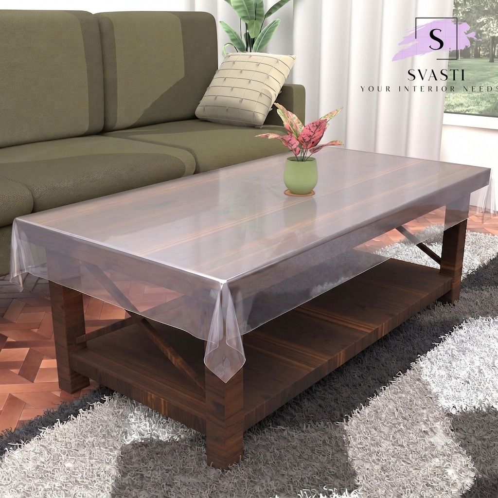 svasti PVC 4 Seater Solid Table Cover-picture-10