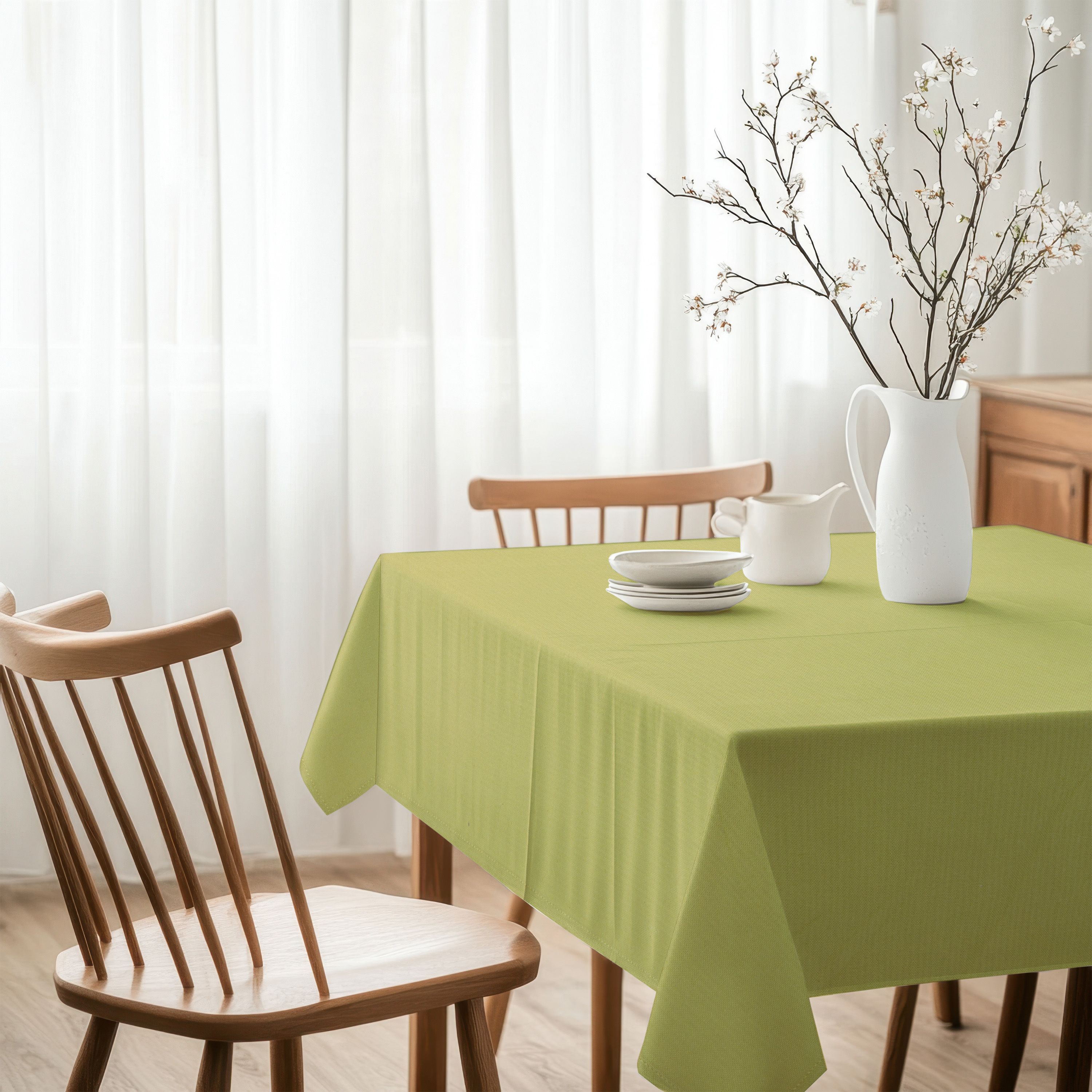 rhome Cotton 6 Seater Solid Table Cover-picture-45