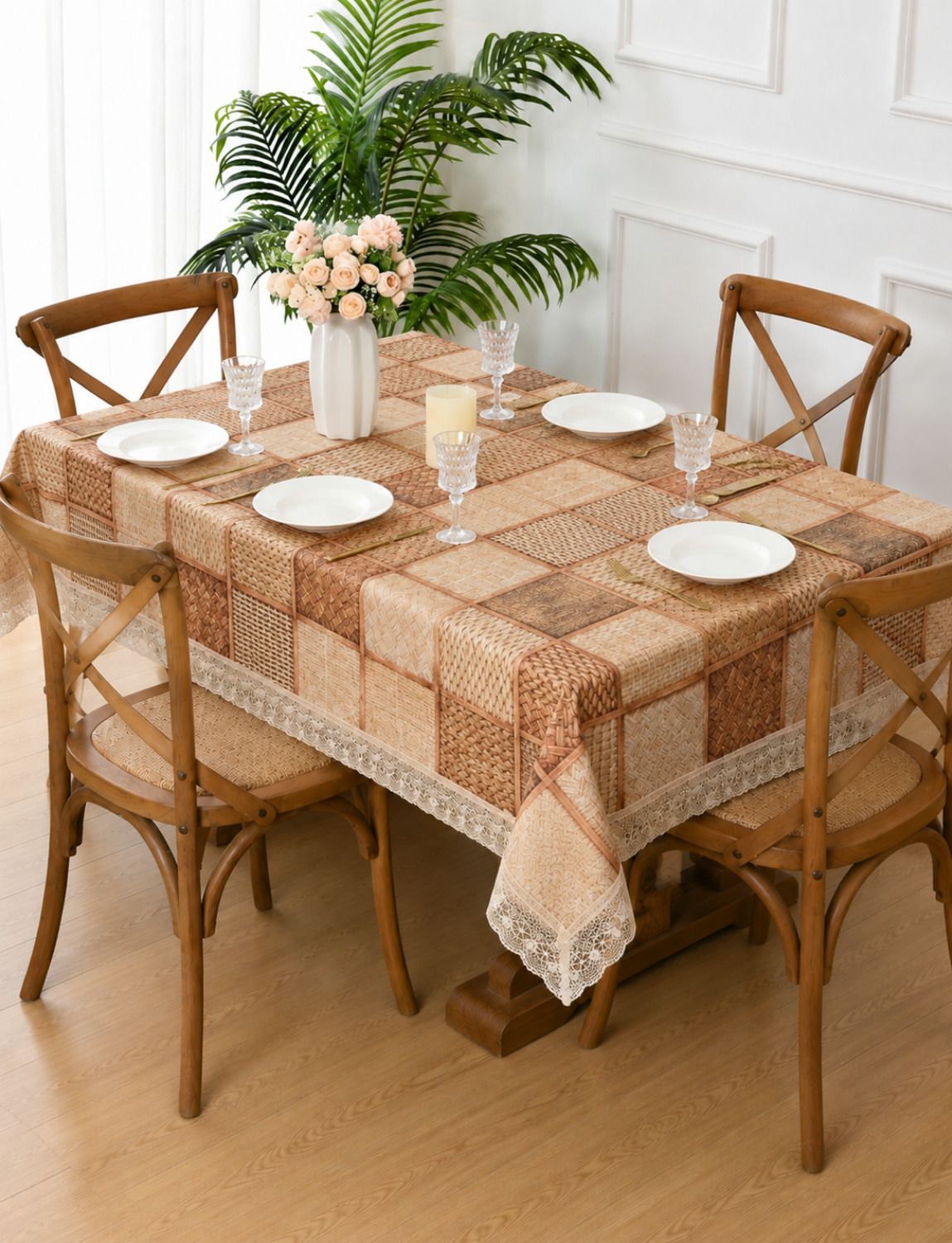 kitchenverahome PVC 6 Seater Printed Table Cover-picture-0