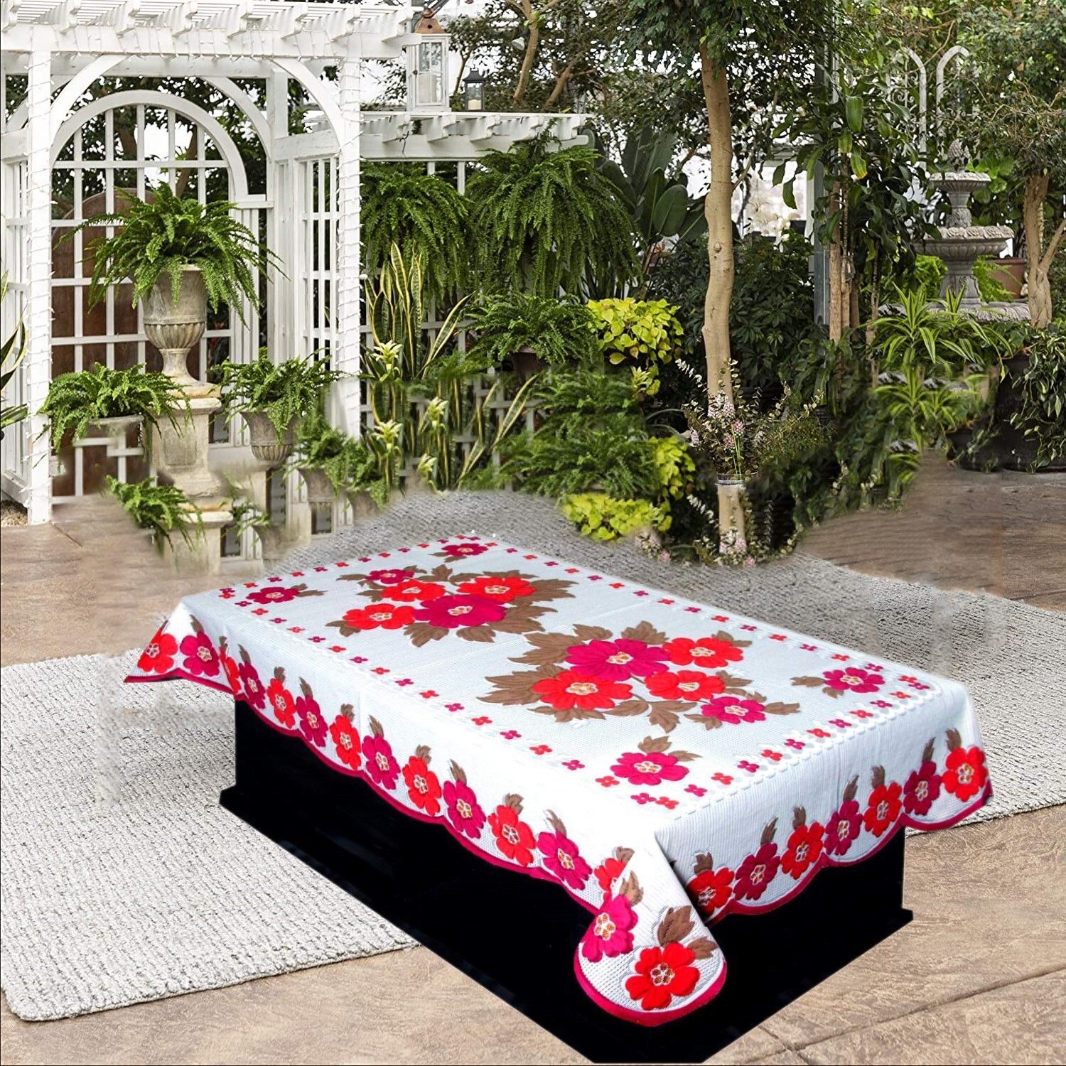 ag creations Cotton 4 Seater Floral Table Cover-picture-17