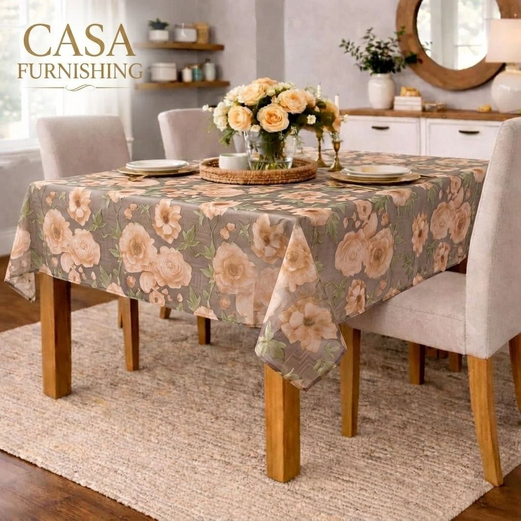 PVC 6 Seater Printed Table Cover-image-31