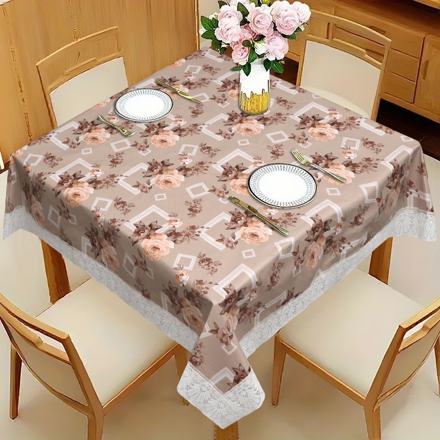 dakshya industries Printed 4 Seater Table Cover-picture-10