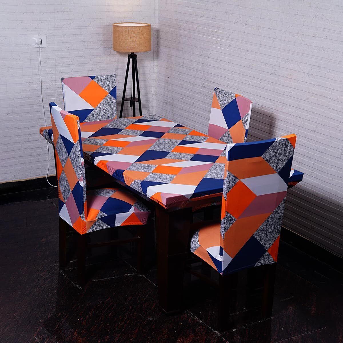 eleganta Polyester, Spandex 6 Seater Printed Table Cover-picture-2