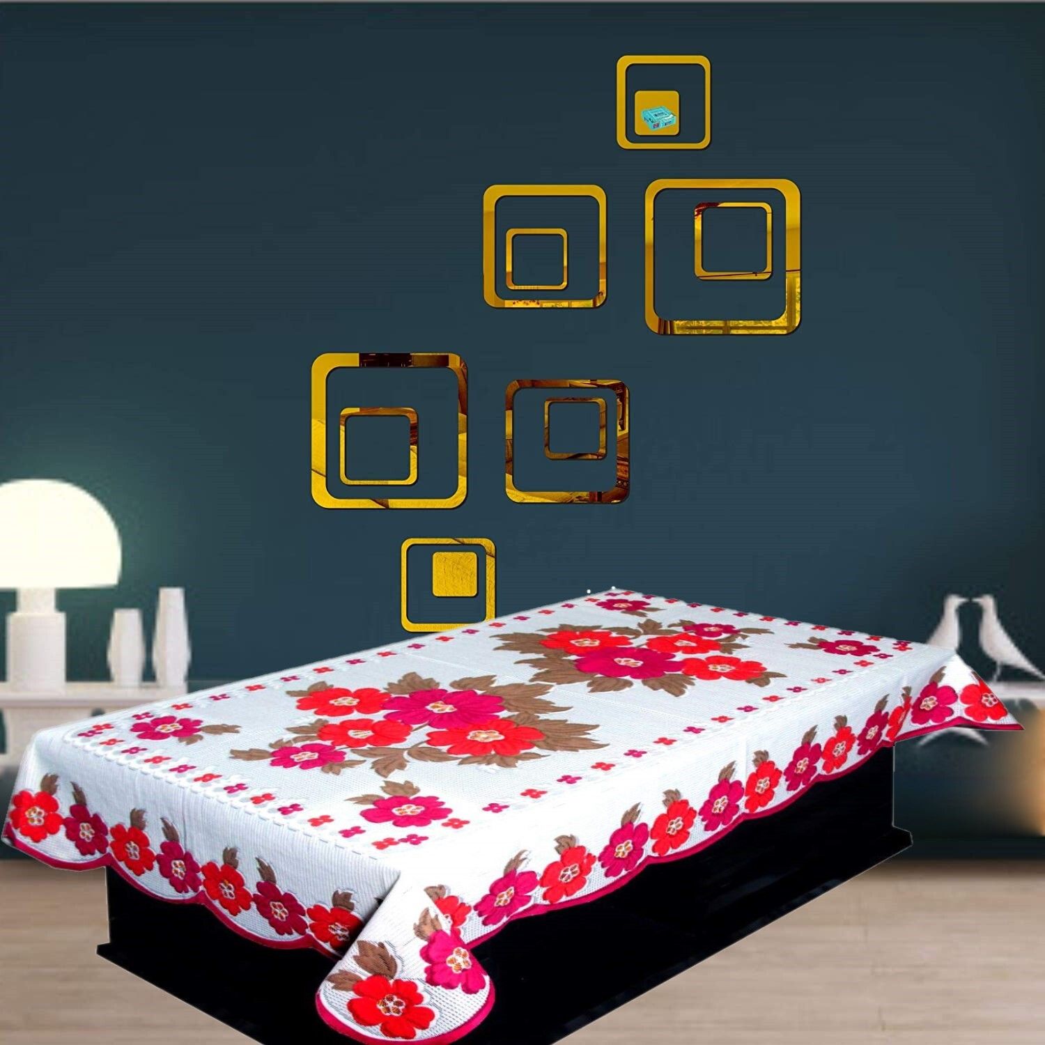 ag creations Cotton 4 Seater Floral Table Cover-picture-13