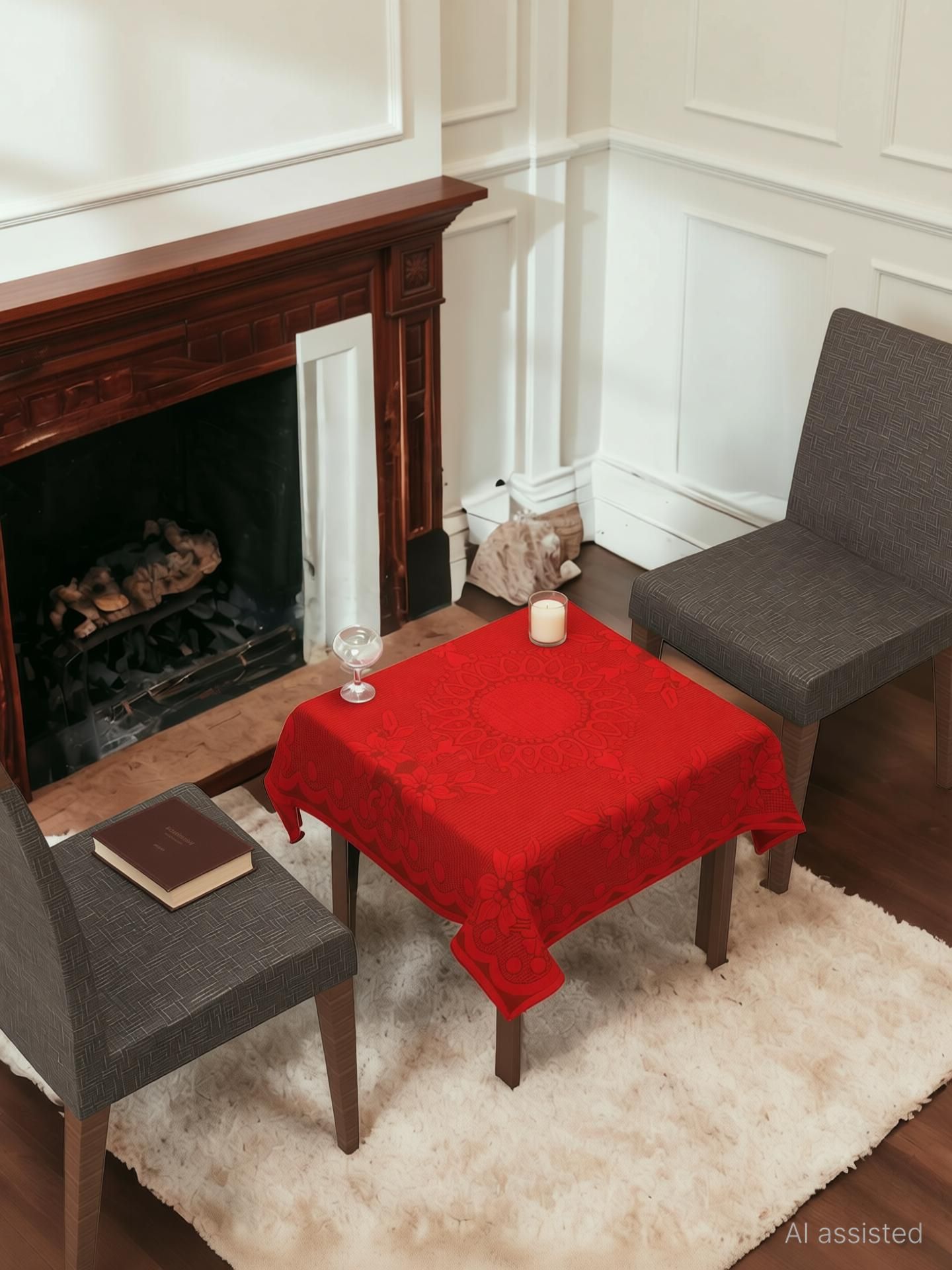 wisehome Cotton 2 Seater Floral Table Cover-picture-28