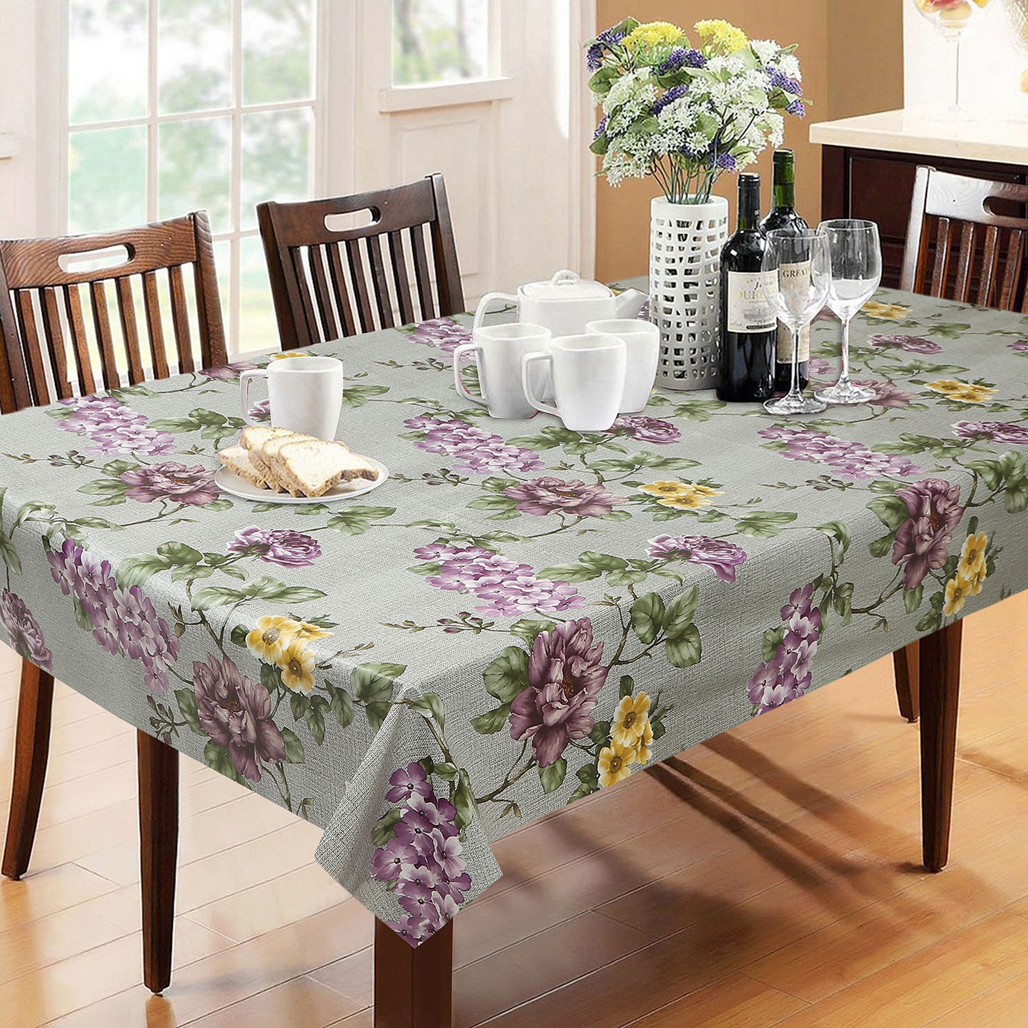dakshya industries PVC 6 Seater Floral Table Cover-picture-17