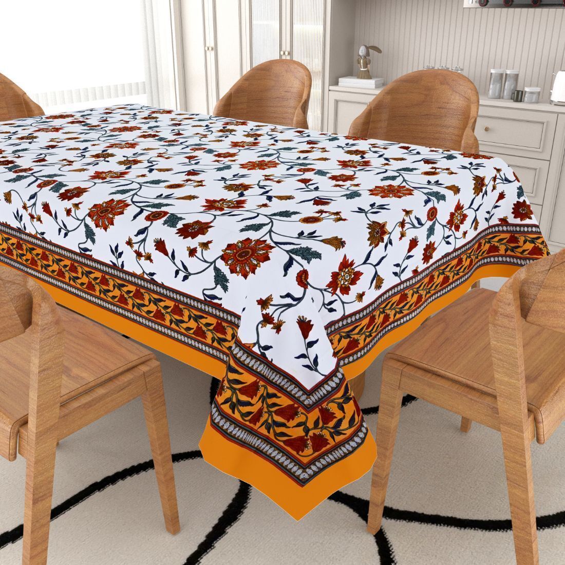 flipkart smartbuy Cotton 6 Seater Printed Table Cover-picture-42