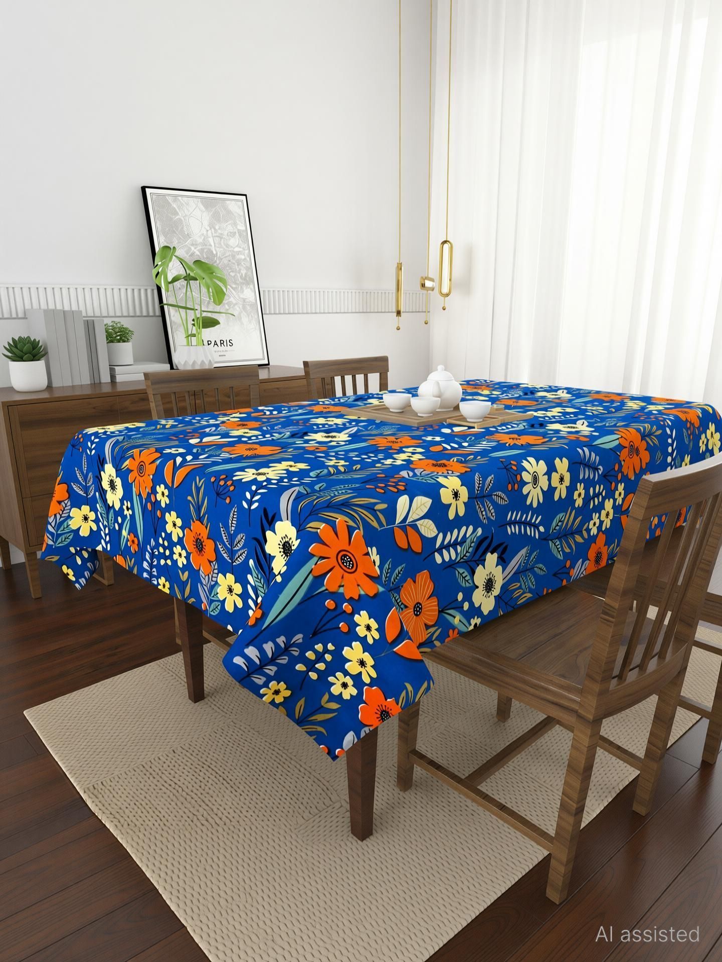 flipkart smartbuy Cotton, Polyester 4 Seater Printed Table Cover-picture-28