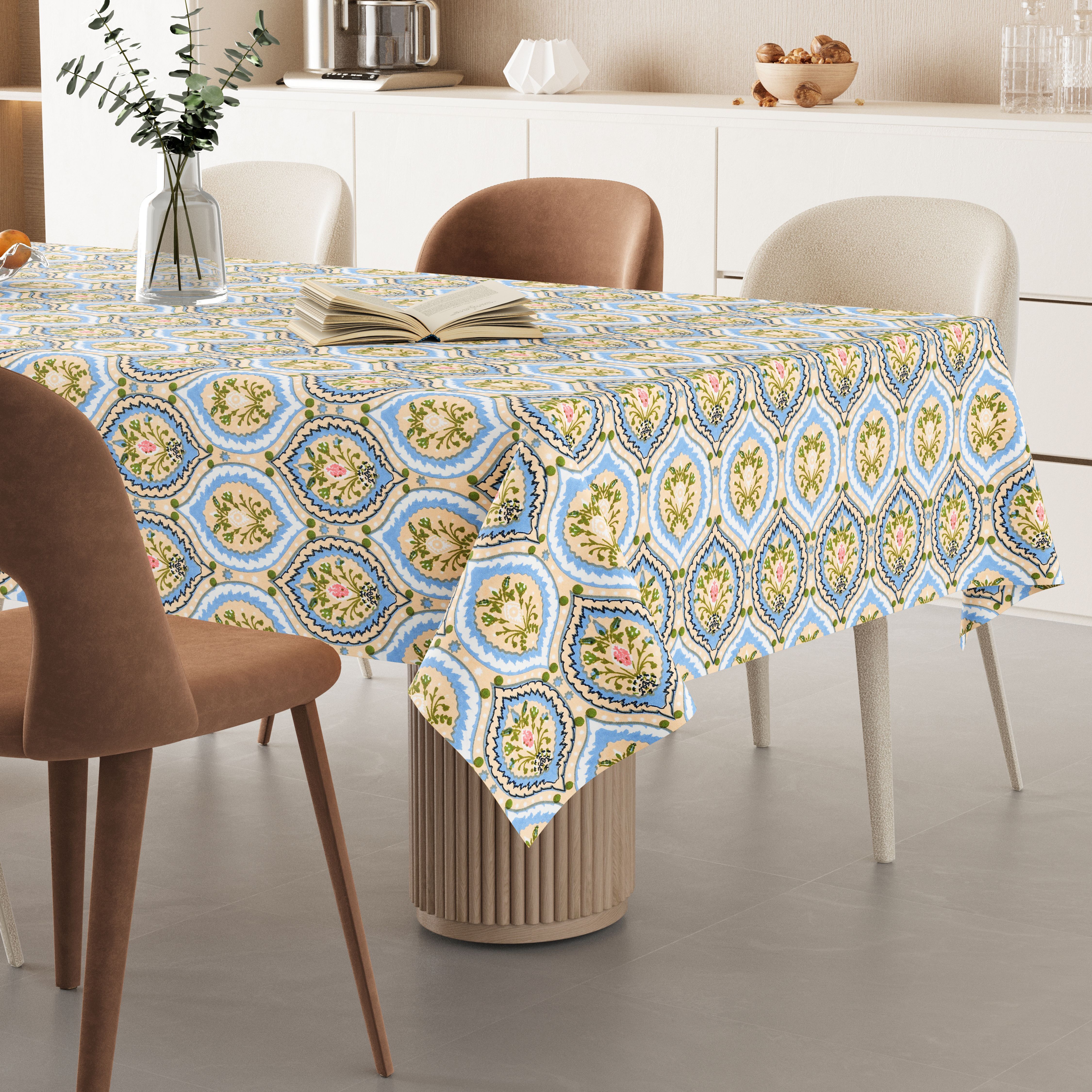 flipkart smartbuy Cotton 6 Seater Printed Table Cover-picture-36