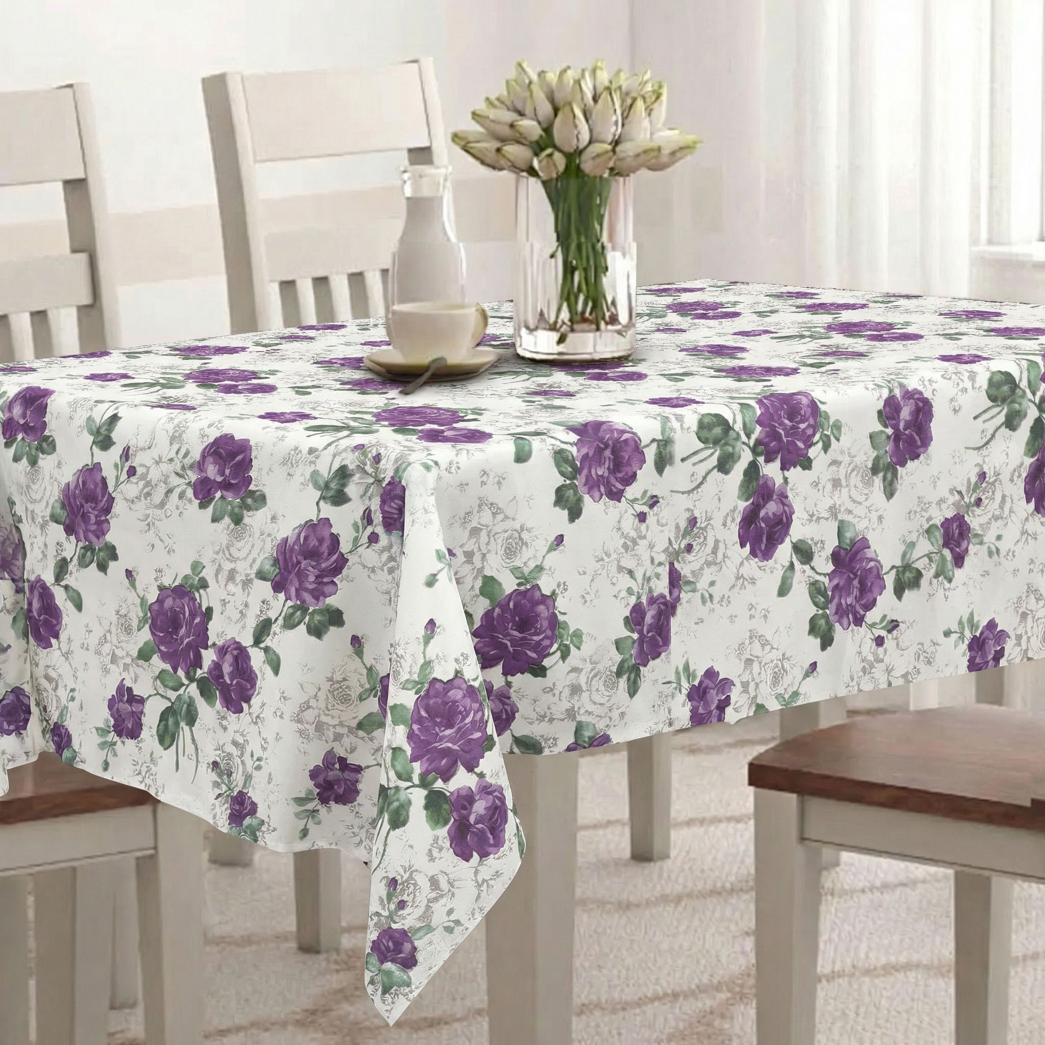 star weaves PVC 8 Seater Floral Table Cover-picture-14