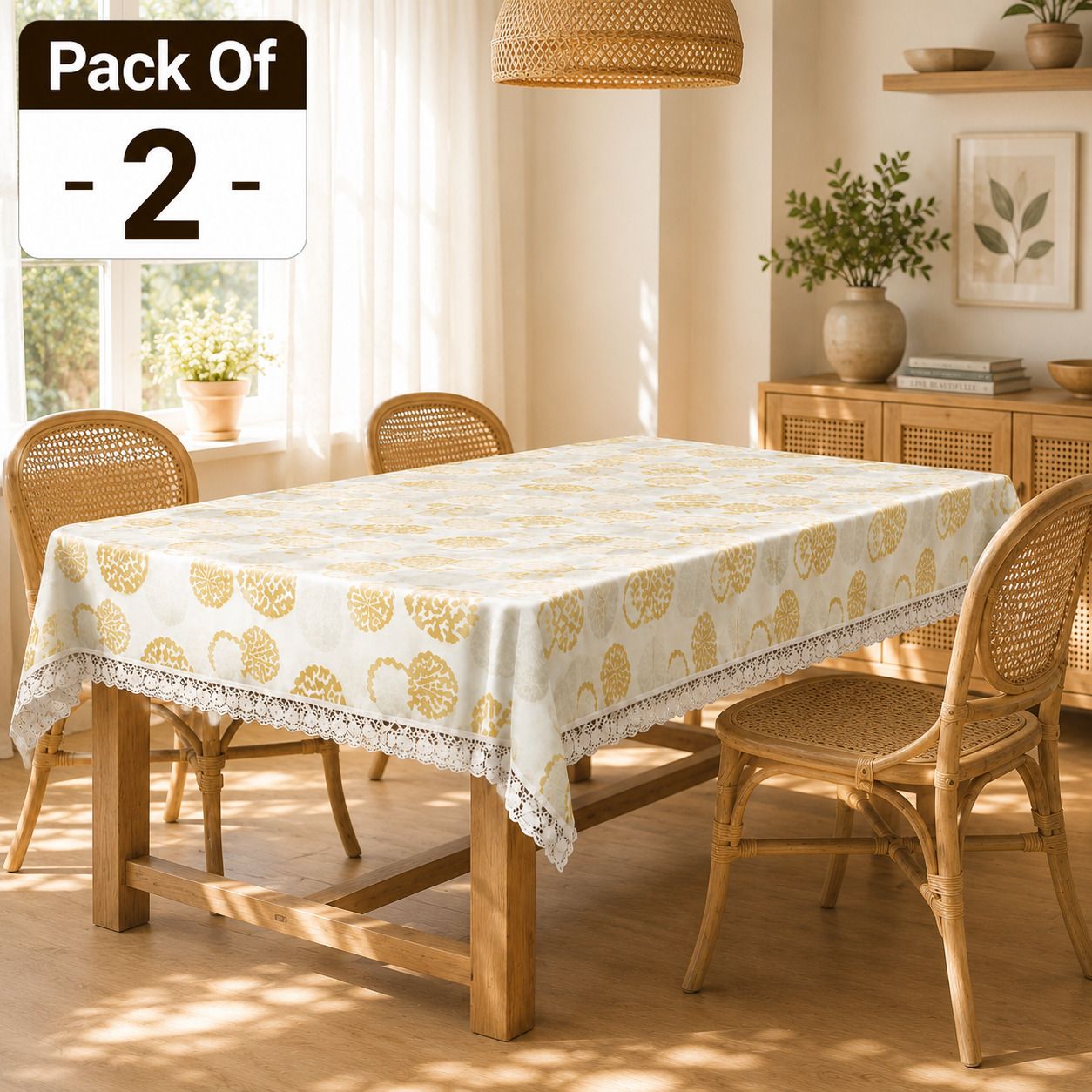 wani Plastic, PVC 4 Seater Floral Table Cover-picture-41