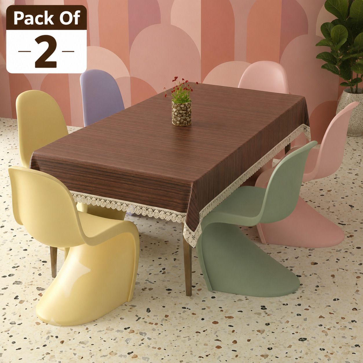 wani Plastic, PVC 4 Seater Solid Table Cover-picture-12