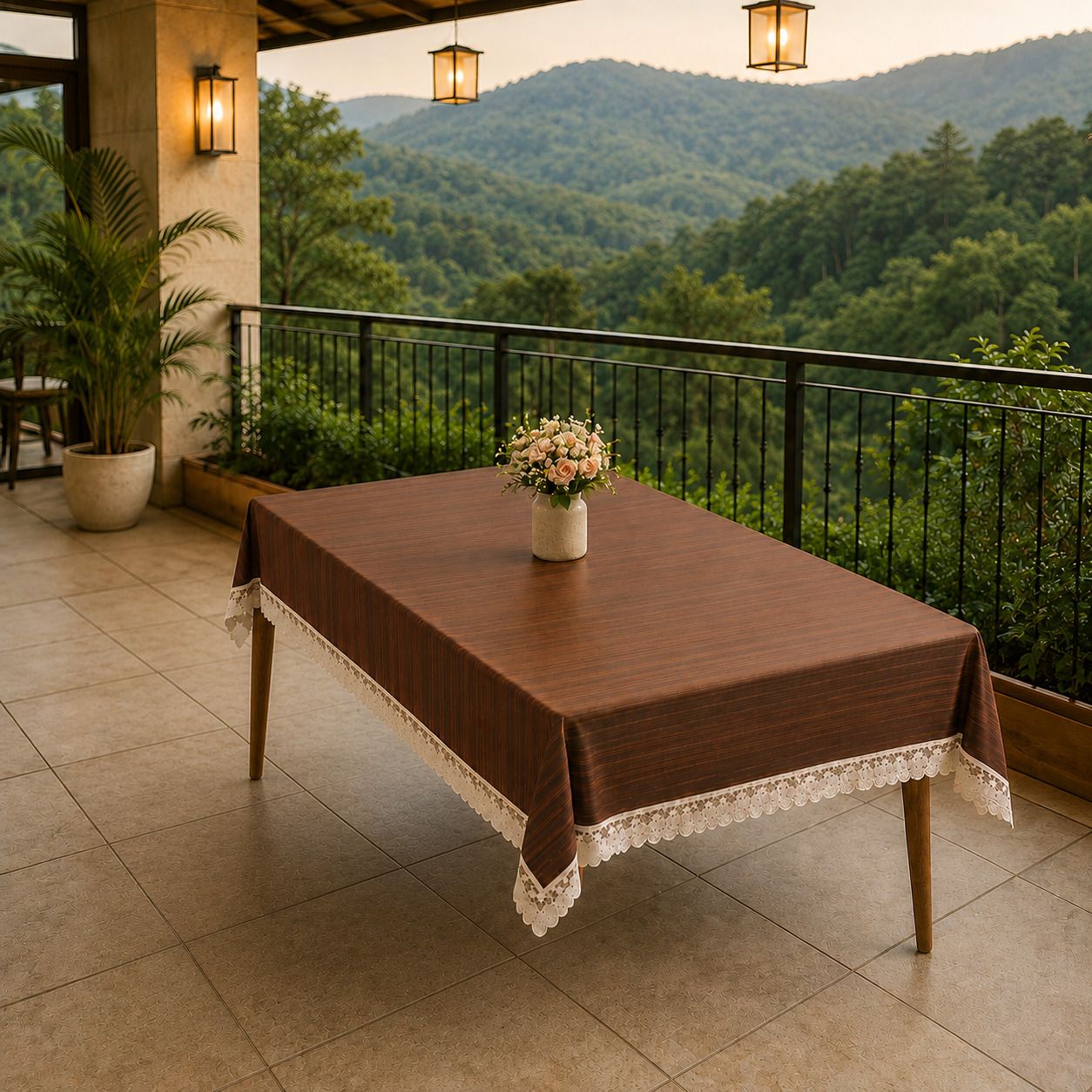 wani PVC, Plastic 4 Seater Solid Table Cover-picture-22