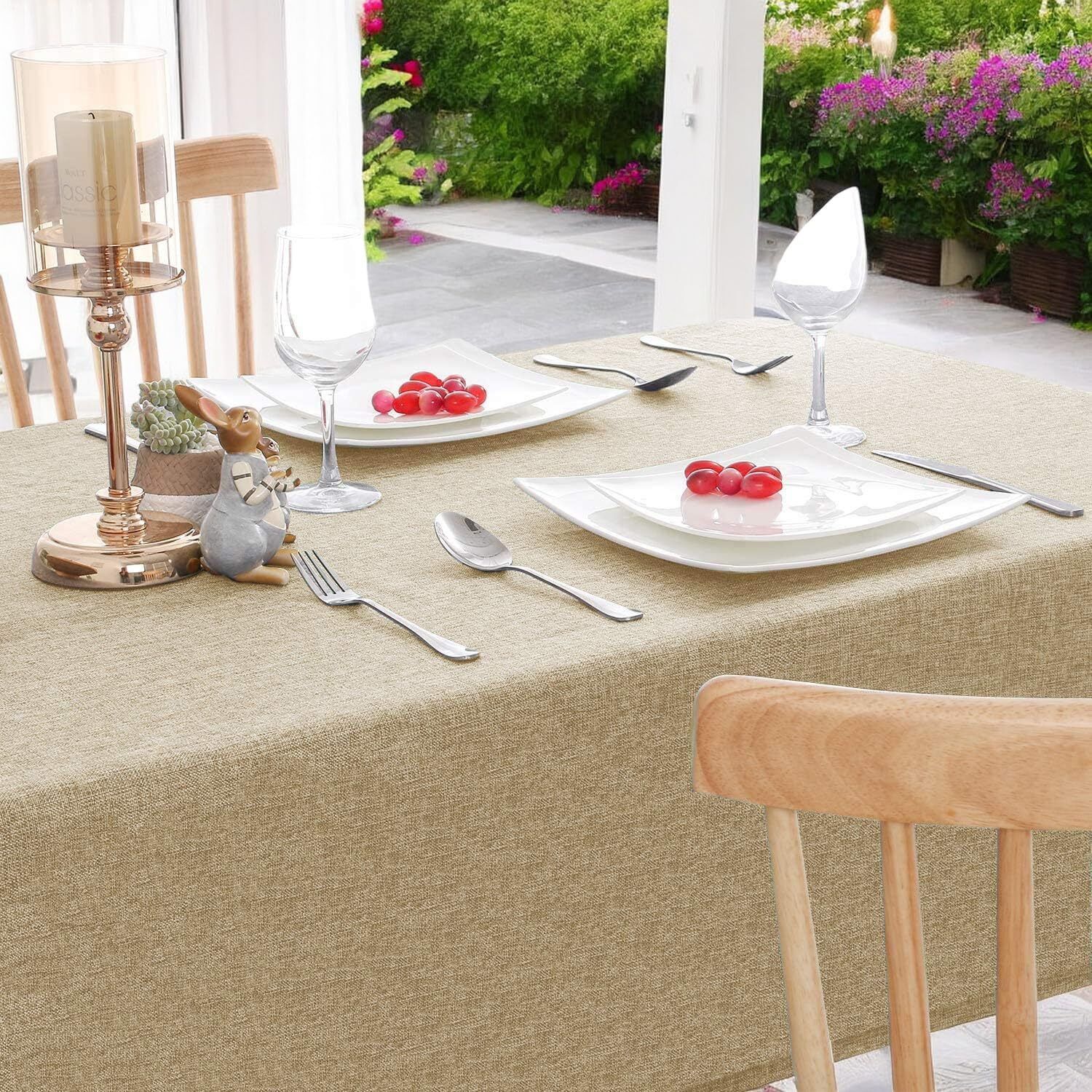 casanest Cotton 6 Seater Solid Table Cover-picture-16