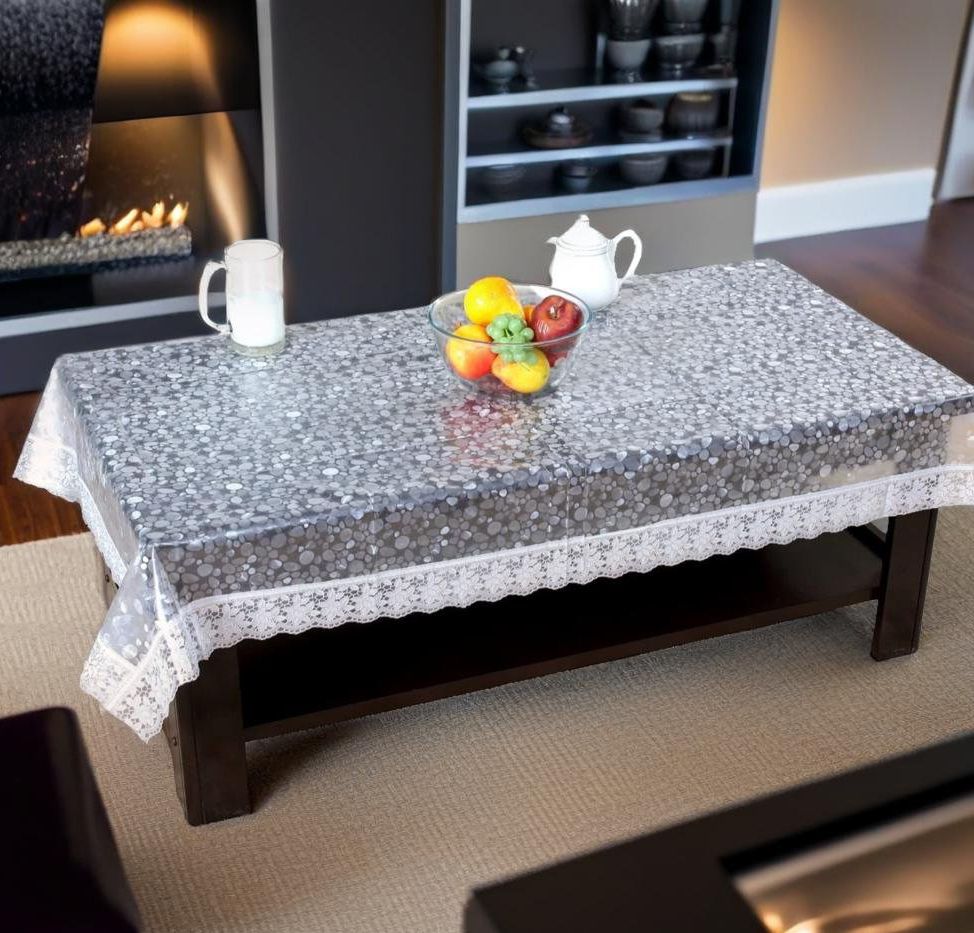 vj retails Self Design, Printed, Fleur-de-lis 4 Seater Table Cover-picture-10