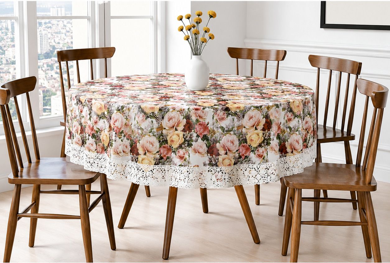 the house tree PVC 6 Seater Printed Table Cover-picture-0