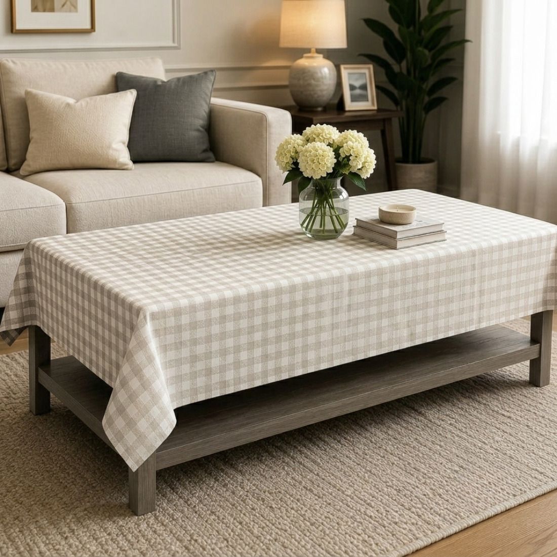 kuiyt PVC 4 Seater Checkered Table Cover-picture-32