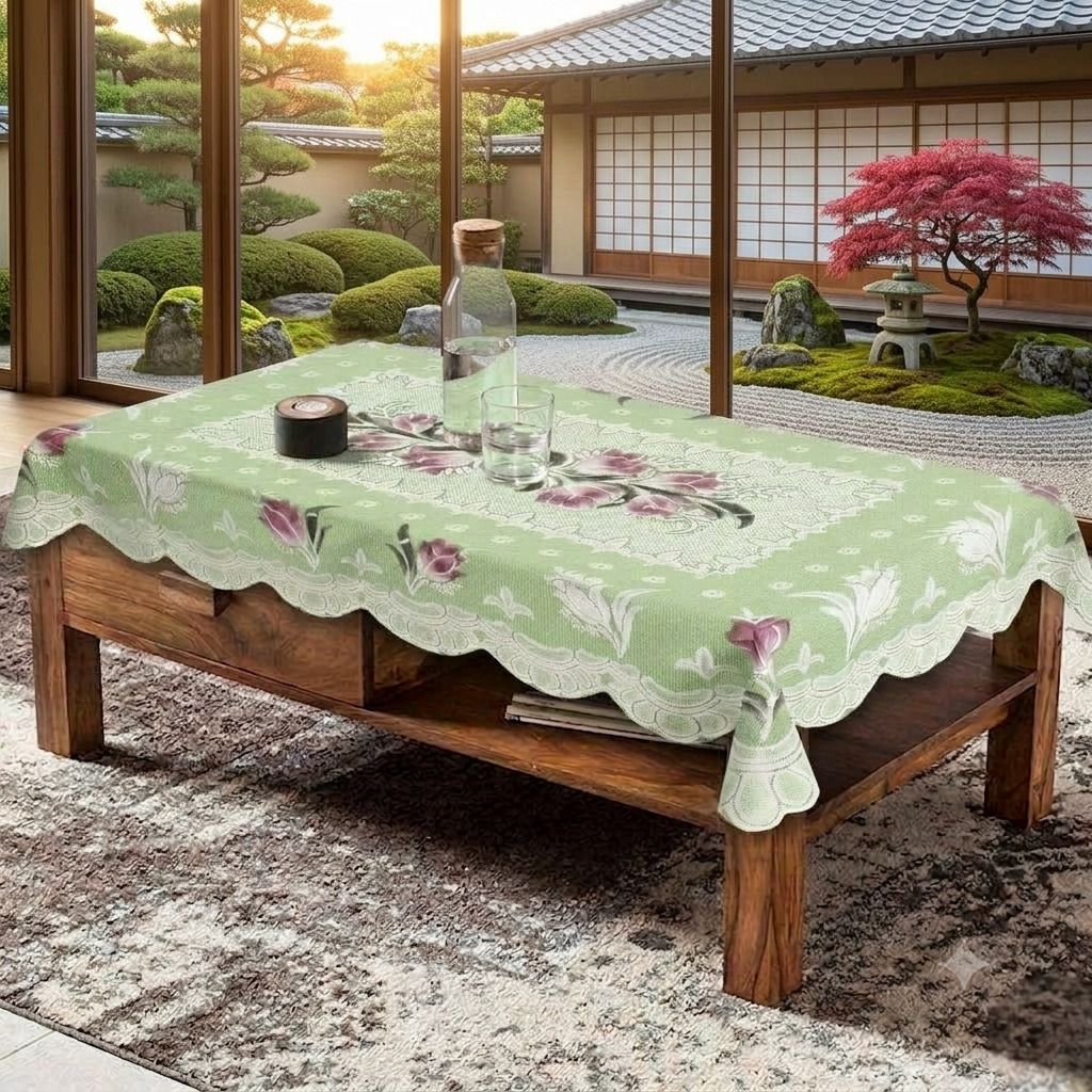 fratco Cotton 4 Seater Floral Table Cover-picture-44