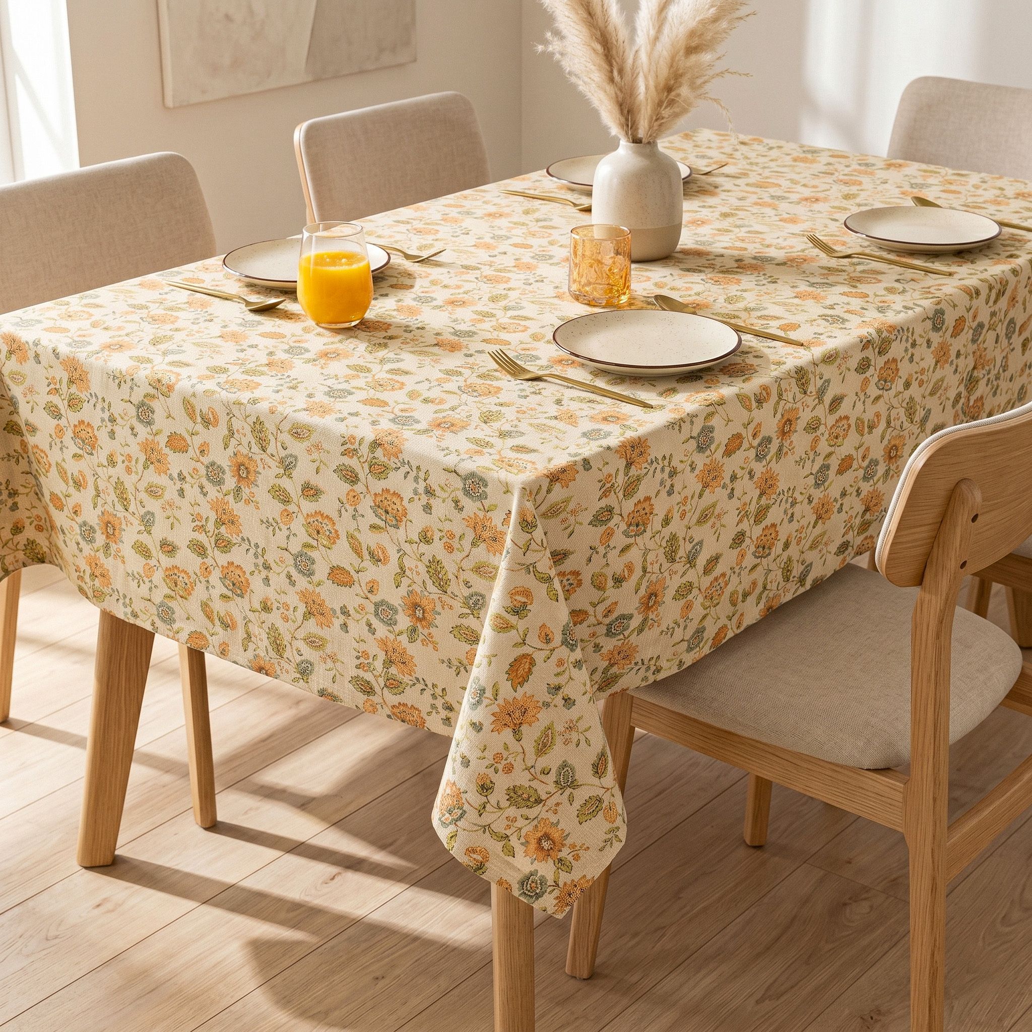 rhome Cotton 8 Seater Floral Table Cover-picture-19