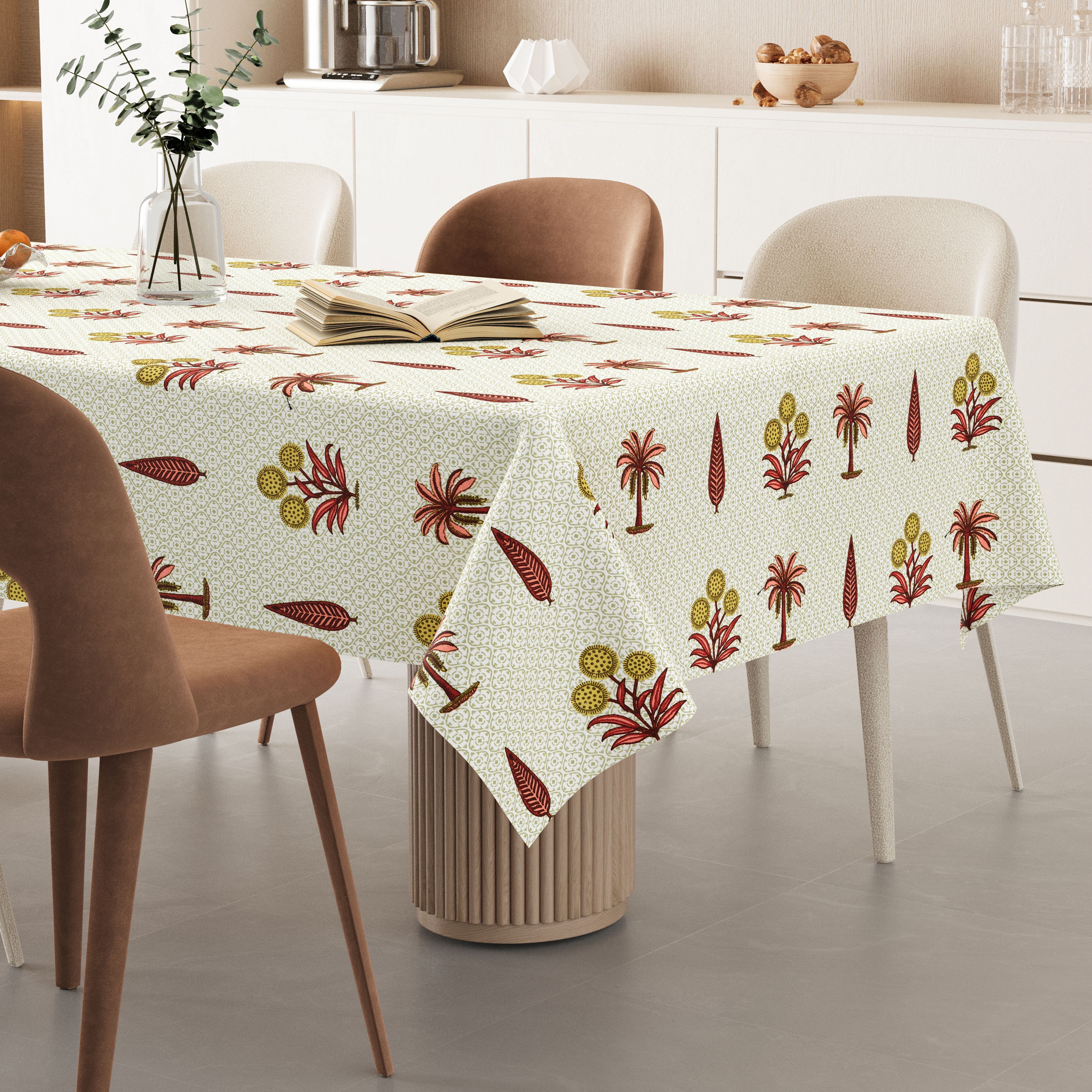 flipkart smartbuy Cotton 6 Seater Printed Table Cover-picture-43