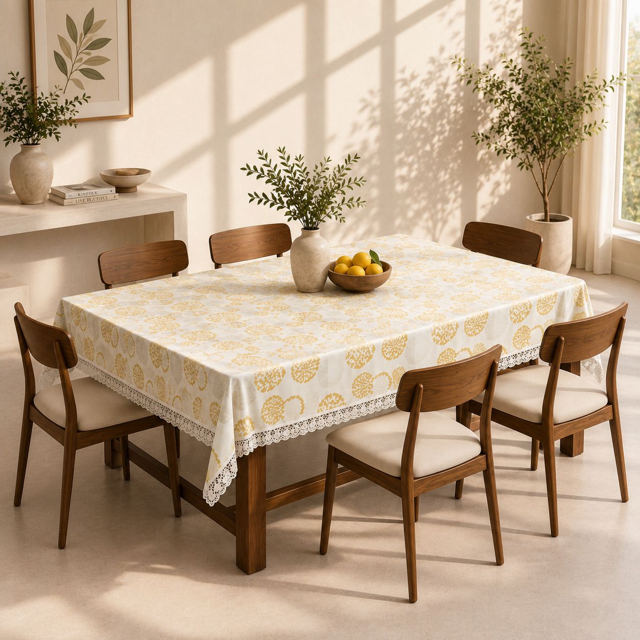 wani PVC, Plastic 6 Seater Floral Table Cover-picture-23