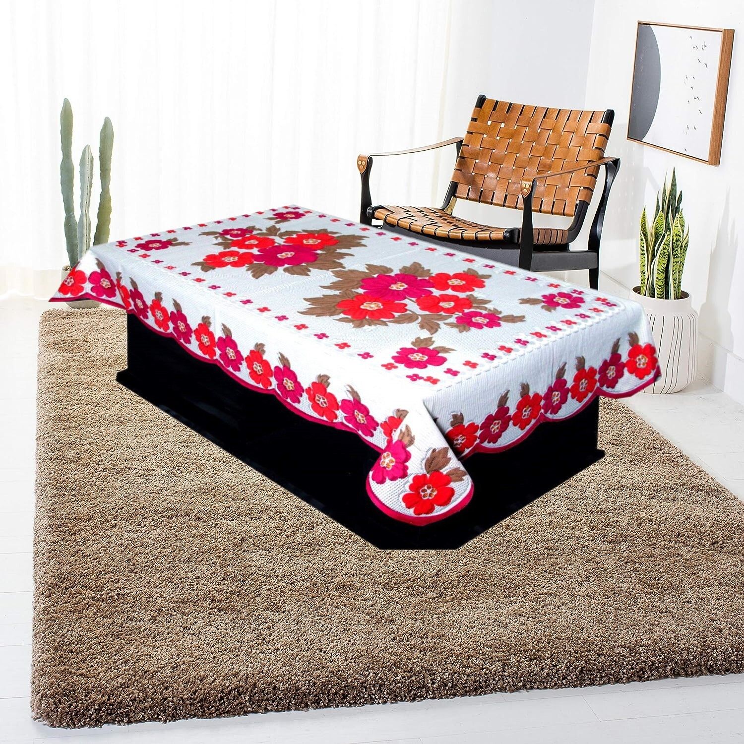 ag creations Cotton 4 Seater Floral Table Cover-picture-21