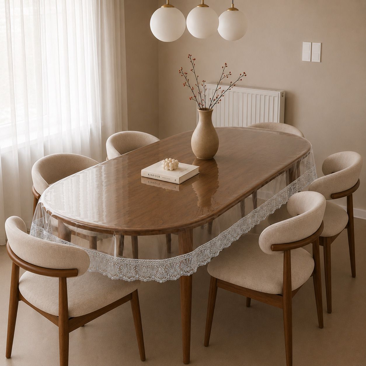 dreamworld PVC 6 Seater Solid Table Cover-picture-8
