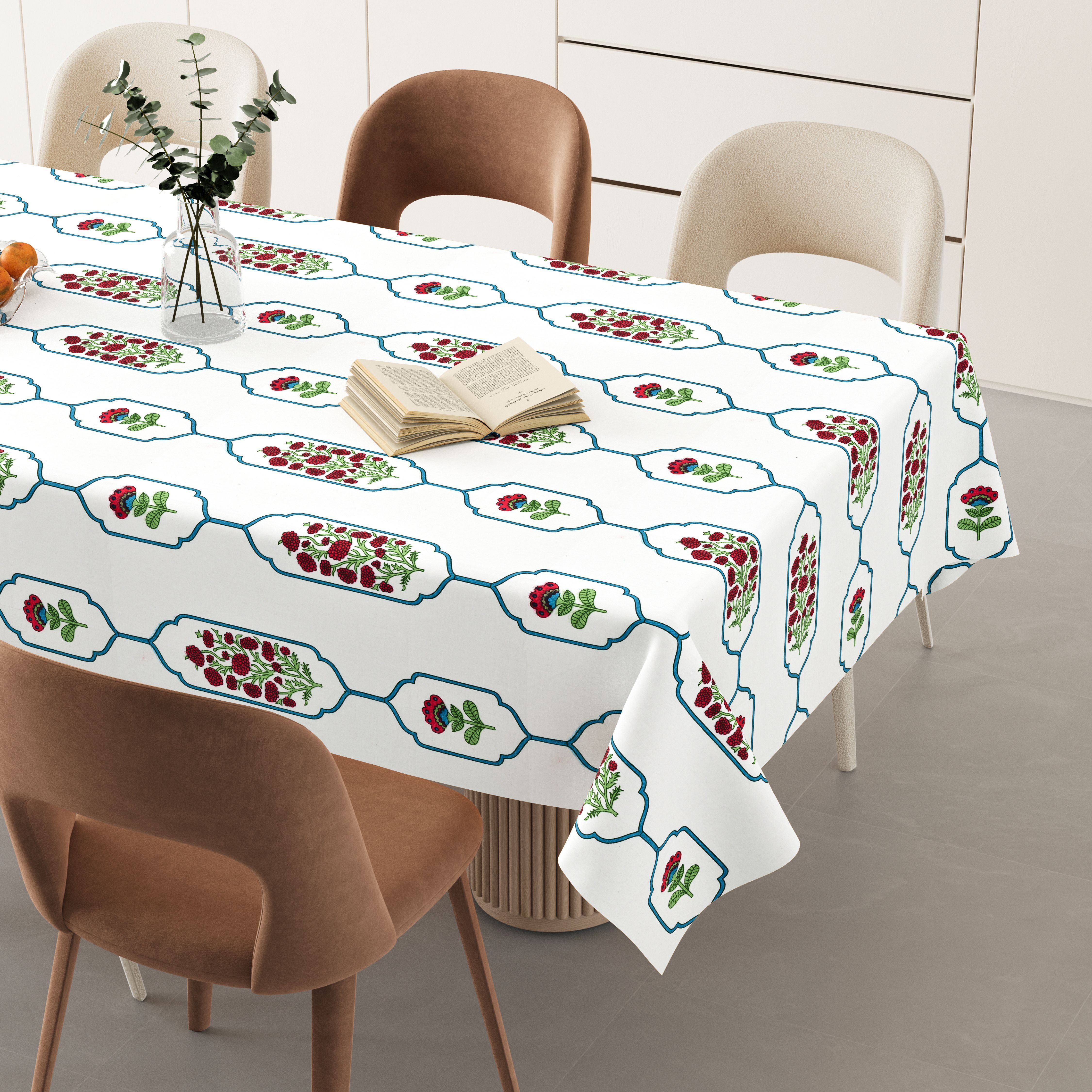 flipkart smartbuy Cotton 6 Seater Printed Table Cover-picture-25