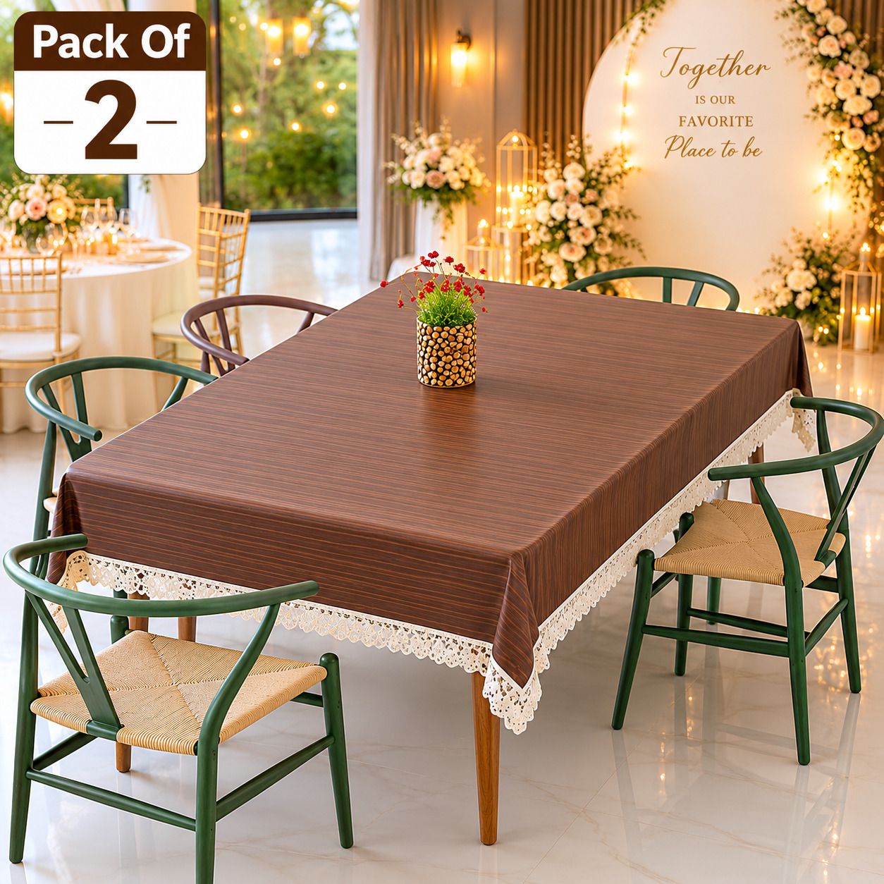 wani Plastic, PVC 4 Seater Solid Table Cover-picture-11