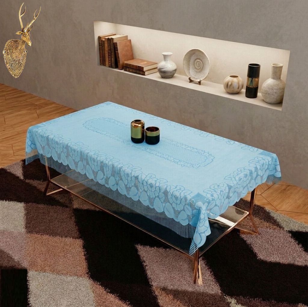 Cotton 4 Seater Self Design Table Cover-image-46