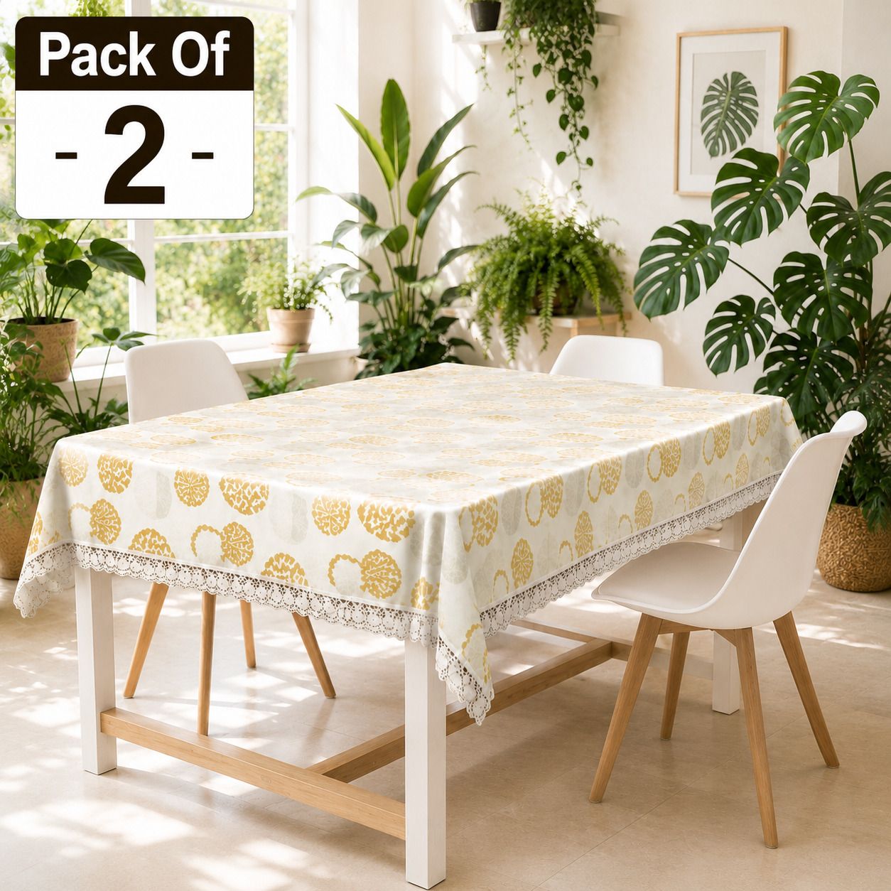 wani Plastic, PVC 4 Seater Printed Table Cover-picture-13