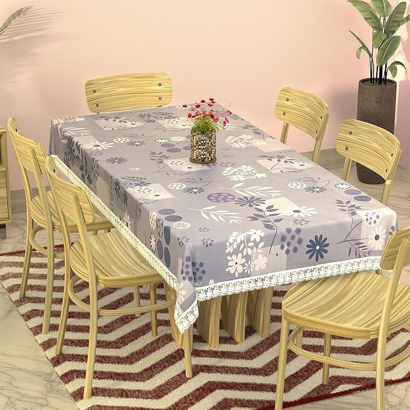 casa furnishing Floral 6 Seater Table Cover-picture-24