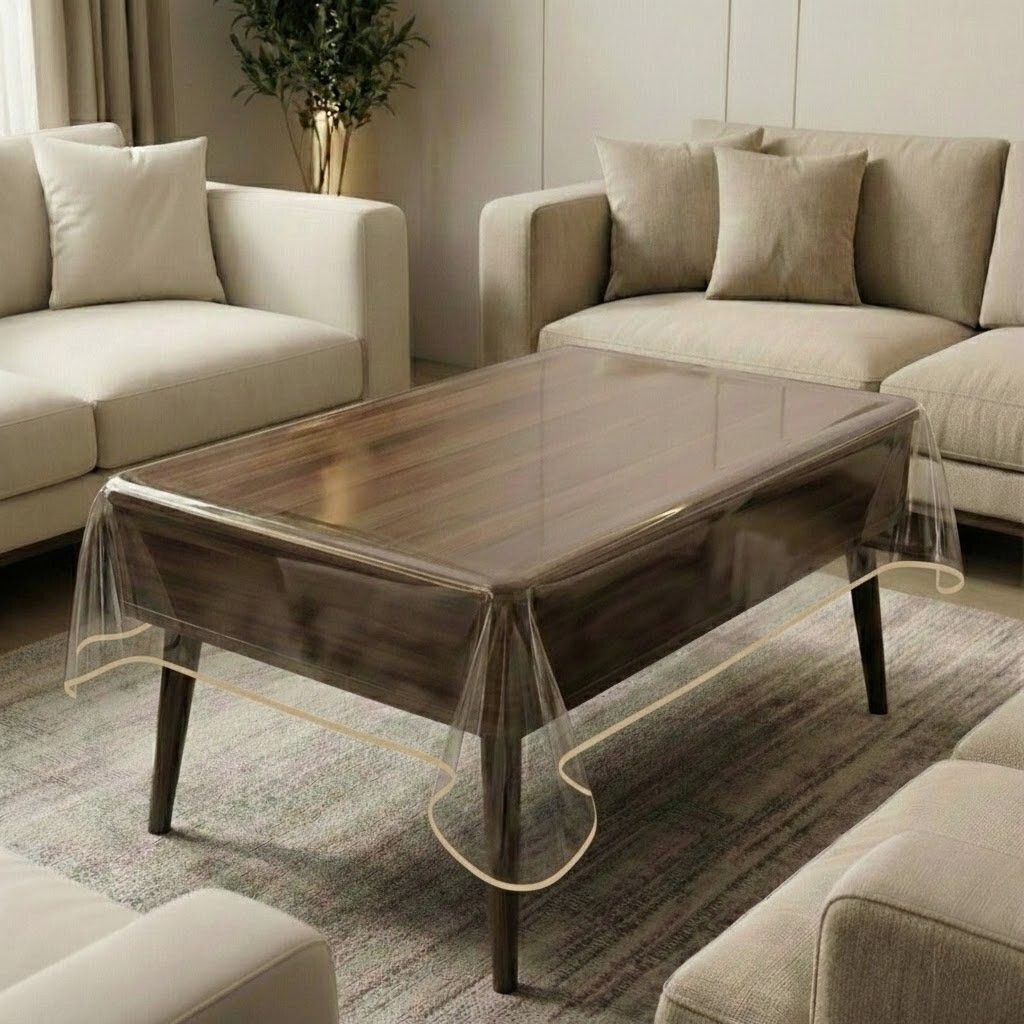 zyraan decor PVC 4 Seater Solid Table Cover-picture-15