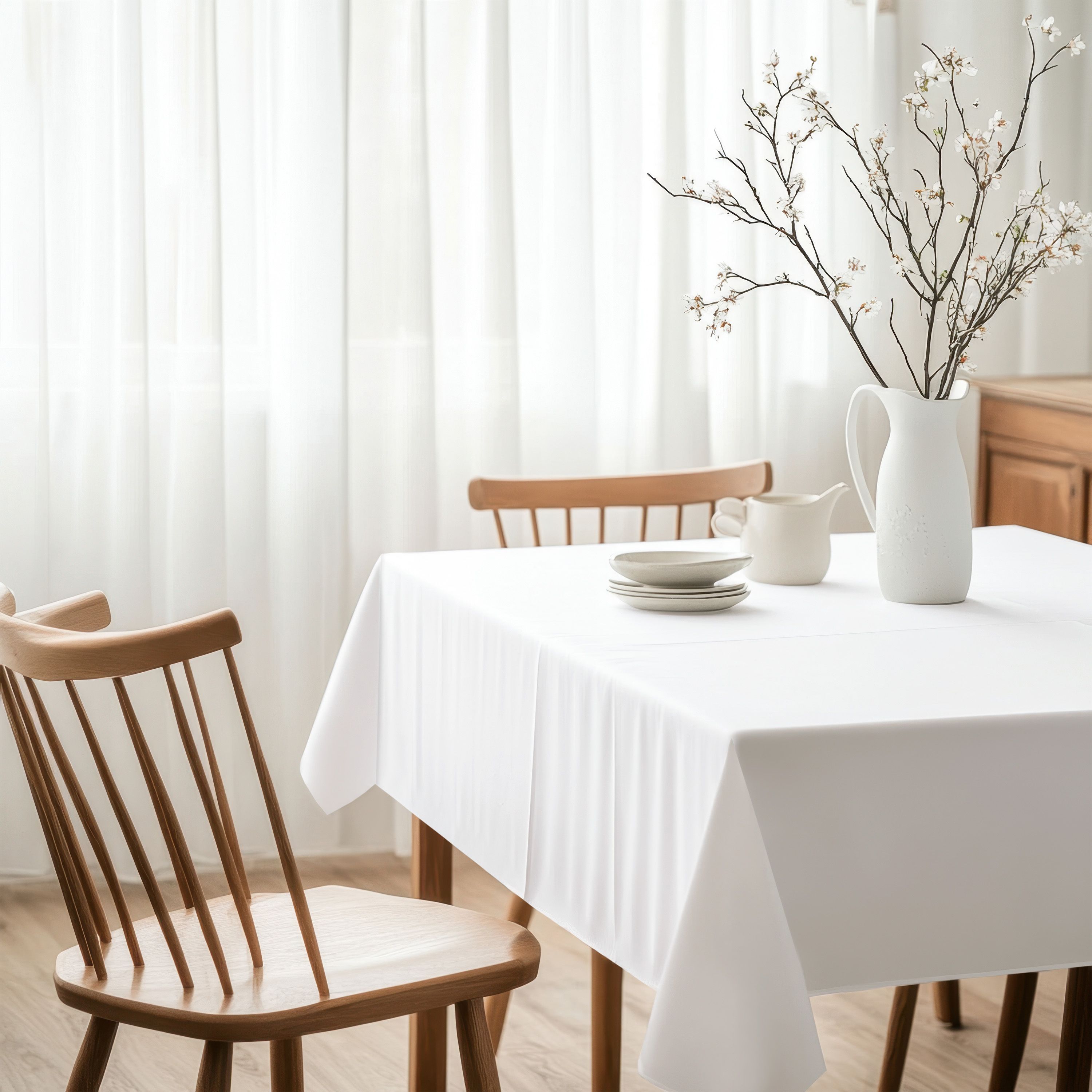 Cotton 6 Seater Solid Table Cover-image-20