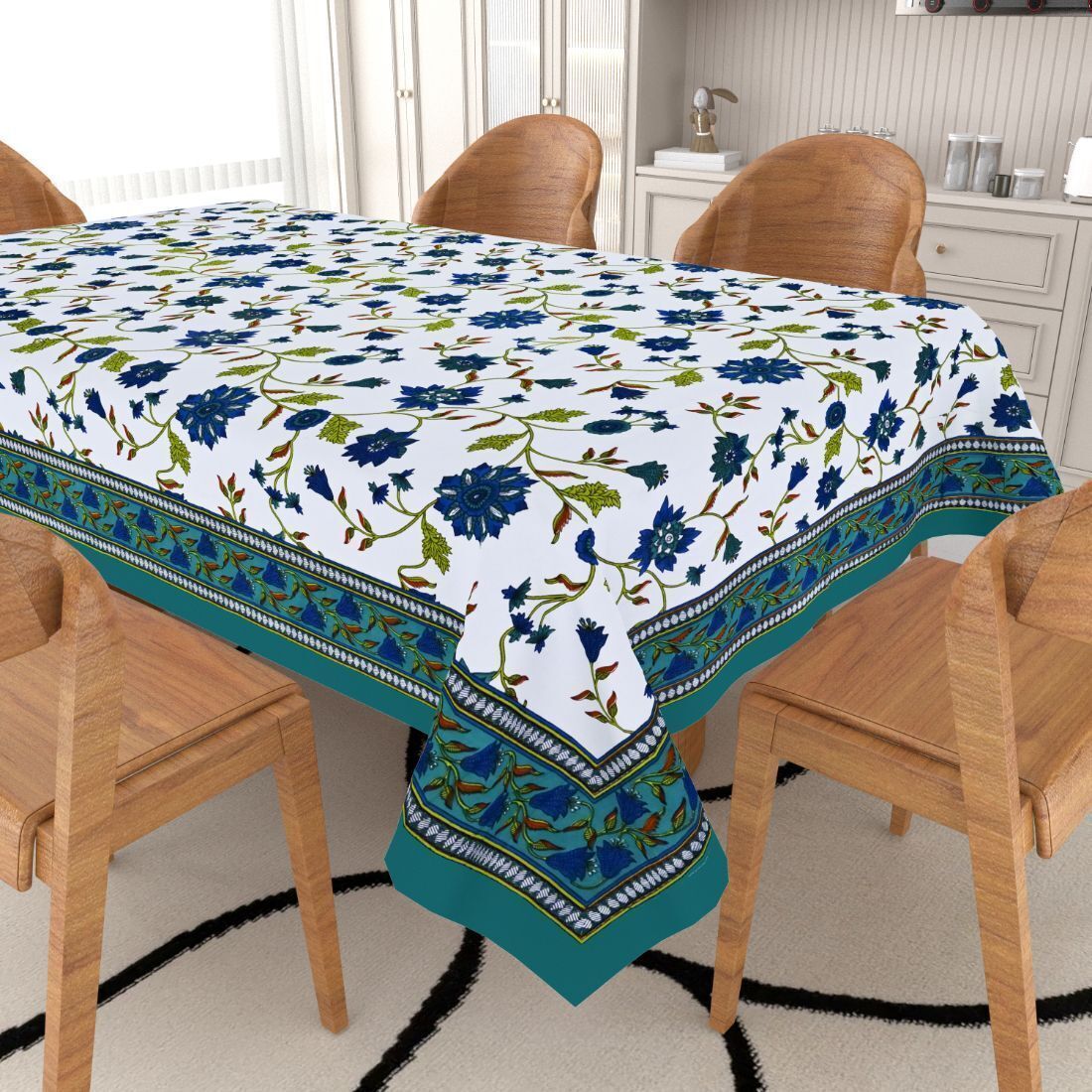 flipkart smartbuy Cotton 6 Seater Printed Table Cover-picture-10