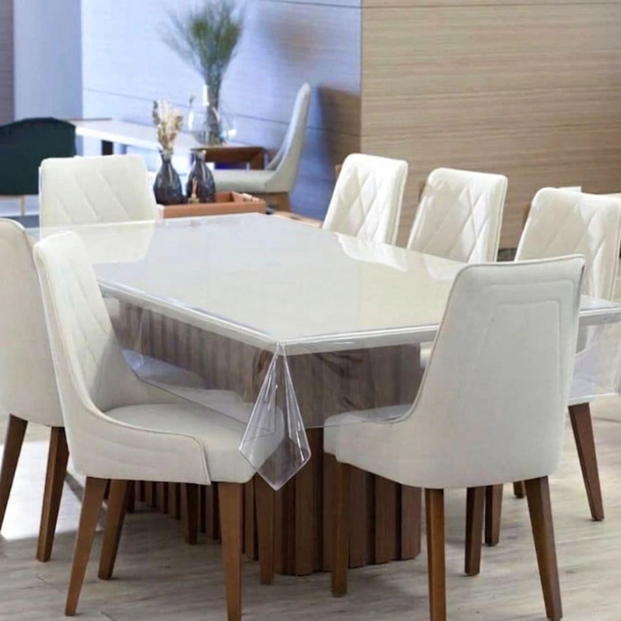 dynamicdecor PVC 6 Seater Embroidered Table Cover-picture-0