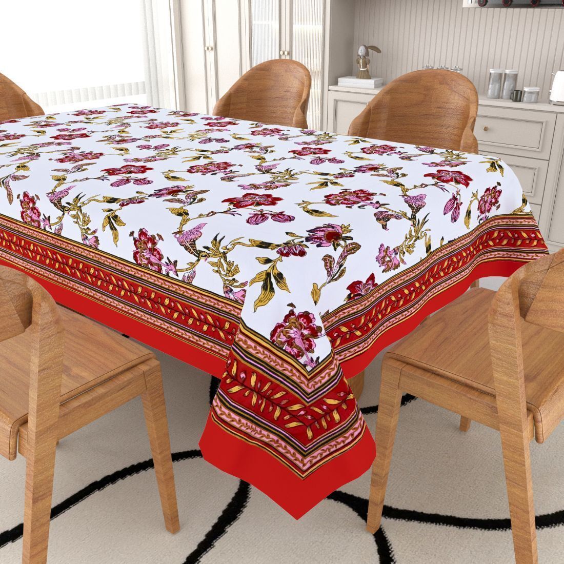 flipkart smartbuy Cotton 6 Seater Printed Table Cover-picture-14