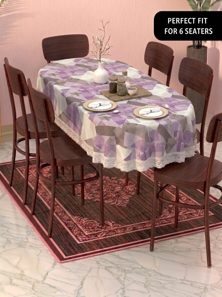 garimadecor PVC 6 Seater Geometric Table Cover-picture-34