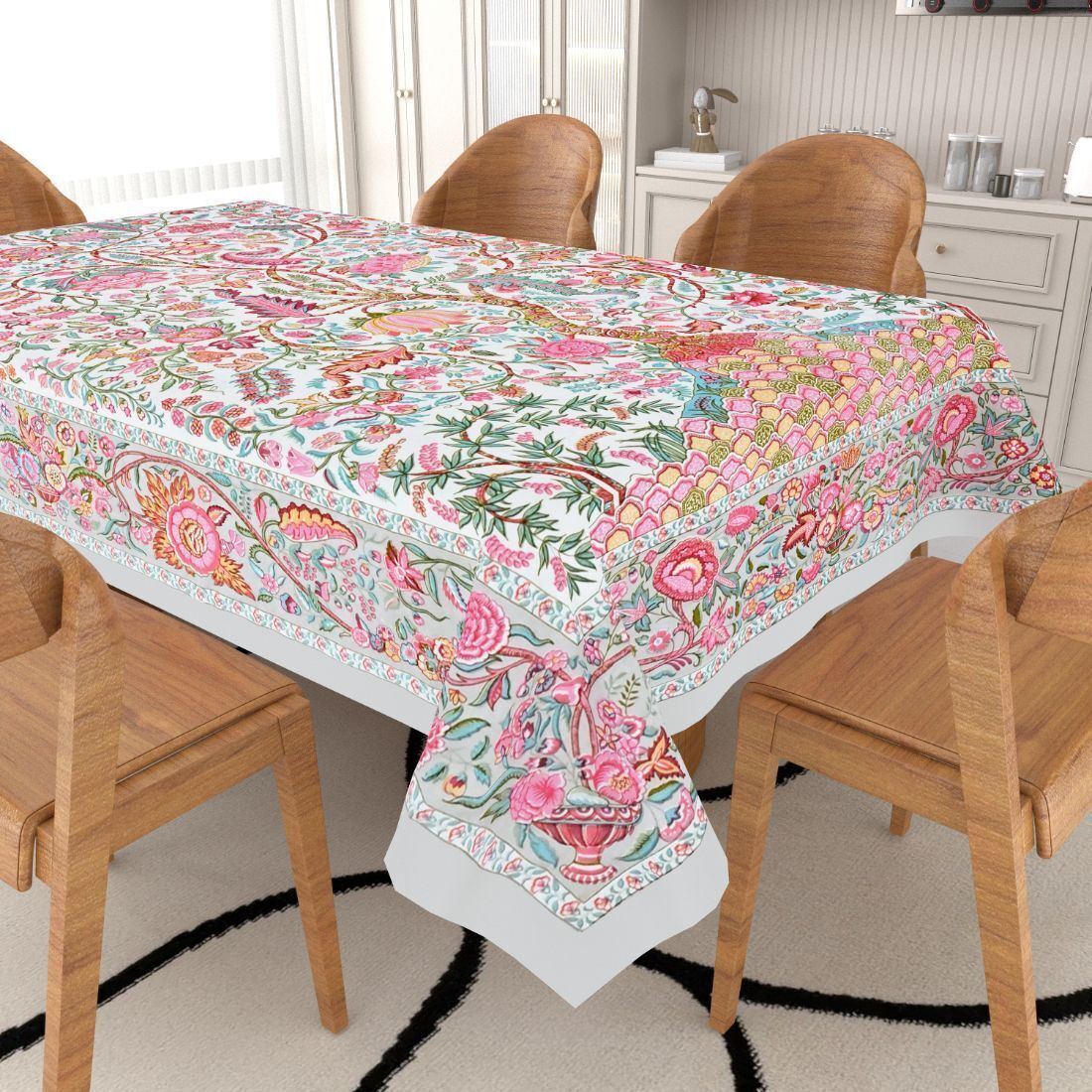 flipkart smartbuy Cotton 6 Seater Printed Table Cover-picture-22