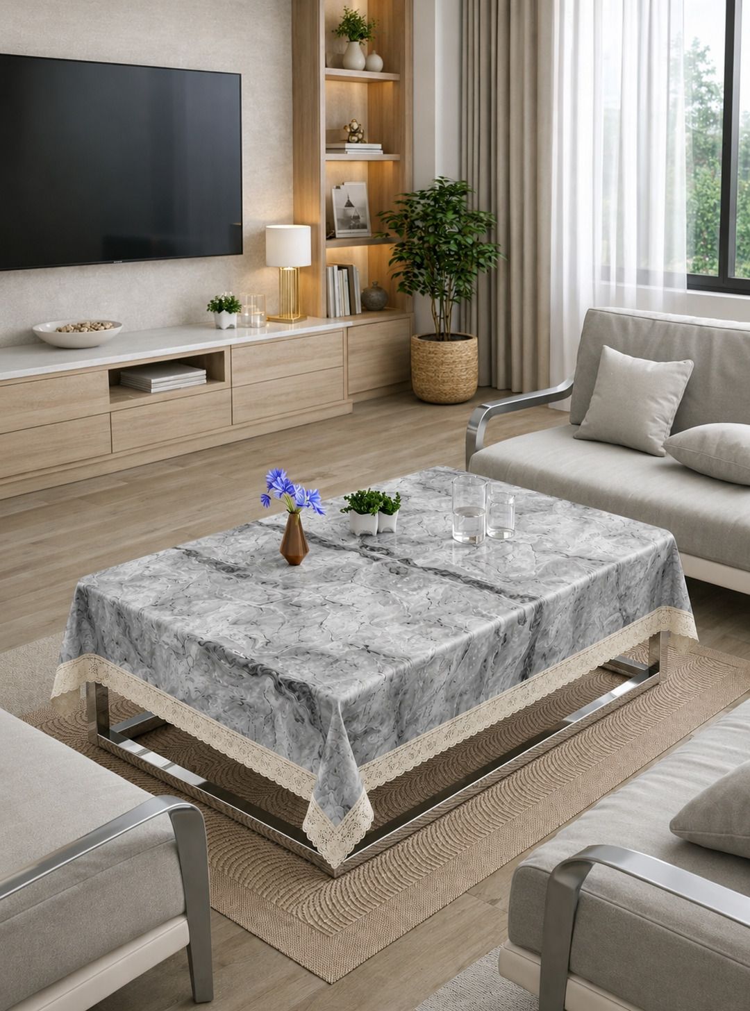 vds collection PVC 2 Seater Printed Table Cover-picture-25