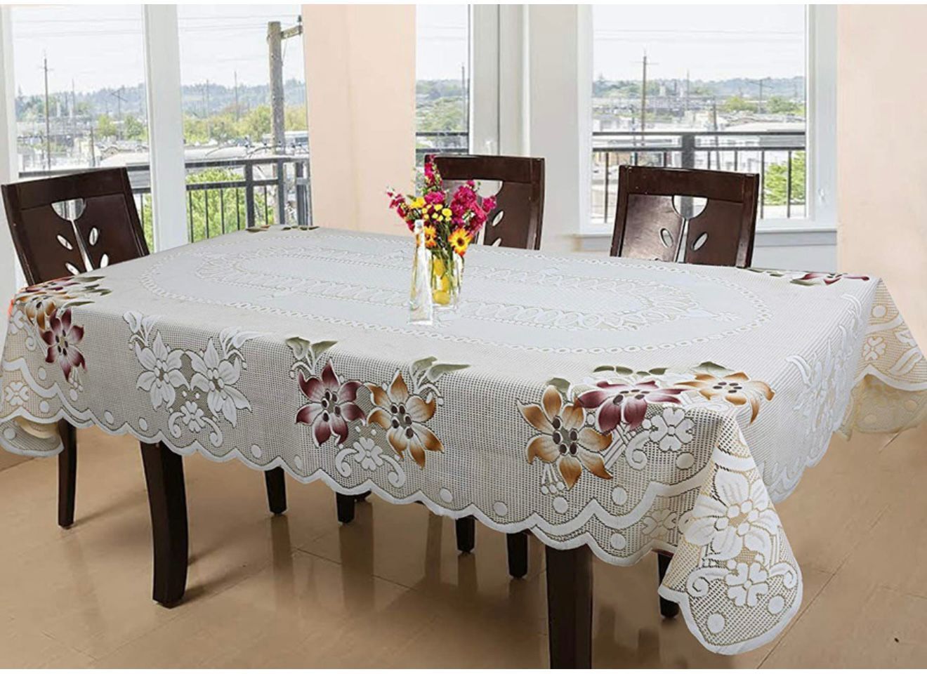 coversify Cotton 6 Seater Floral Table Cover-picture-12