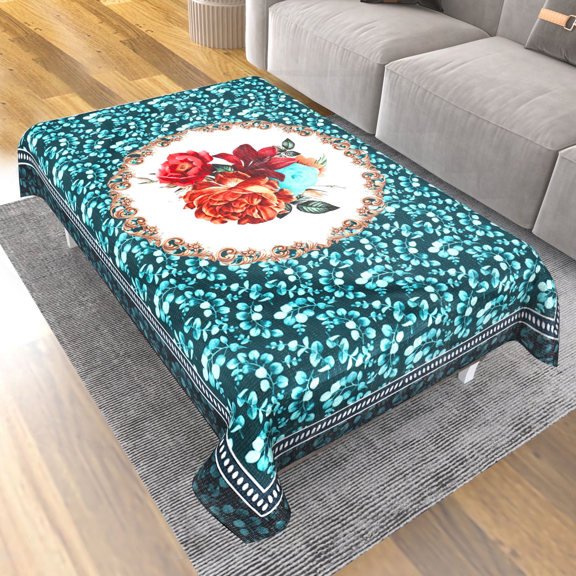 Printed, Floral 4 Seater Table Cover-image-18