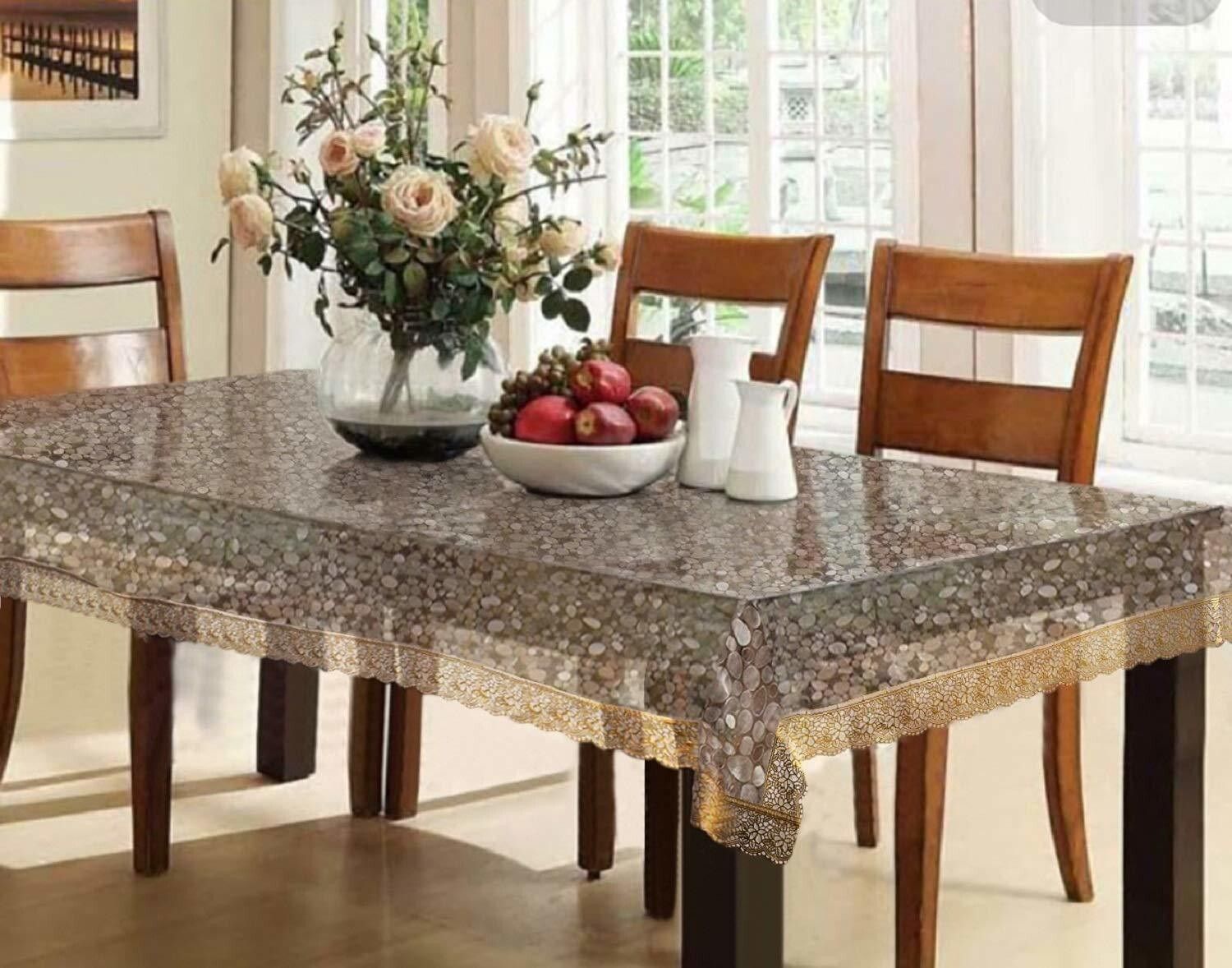 world wide villa Embroidered, Solid 6 Seater Table Cover-picture-13
