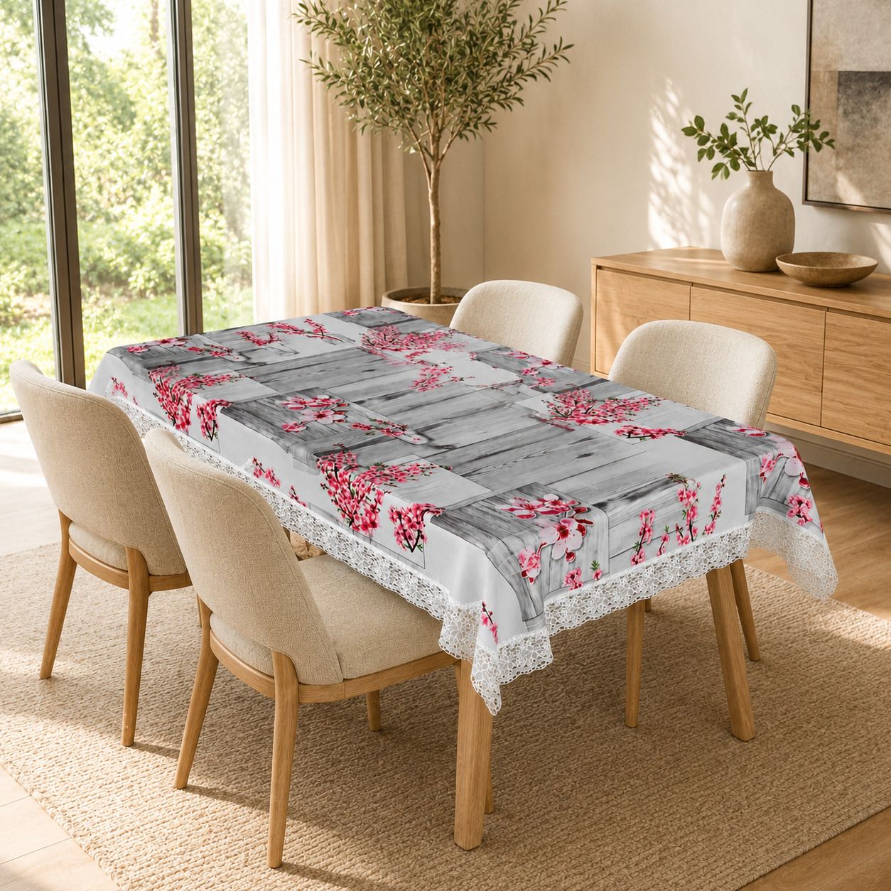wani Plastic, PVC 4 Seater Floral Table Cover-picture-18