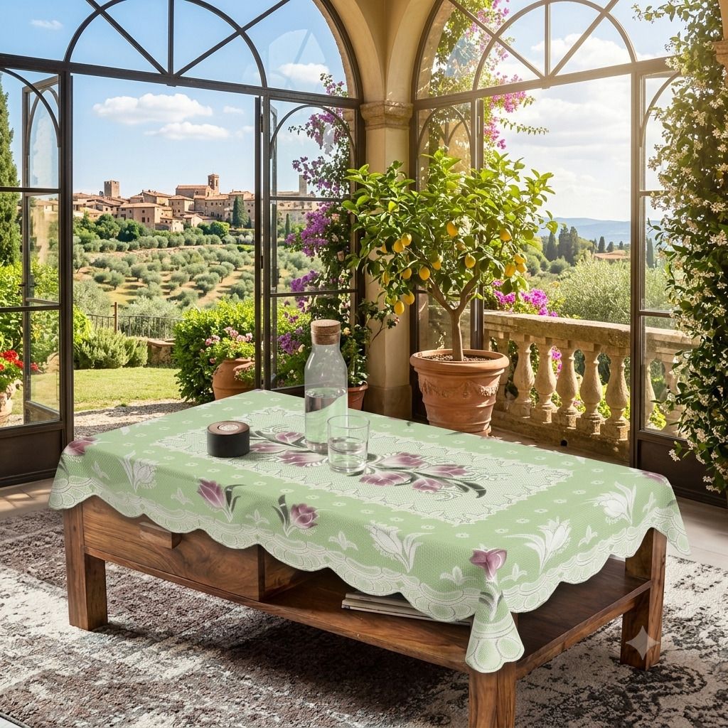 gajanand Cotton 4 Seater Floral Table Cover-picture-43