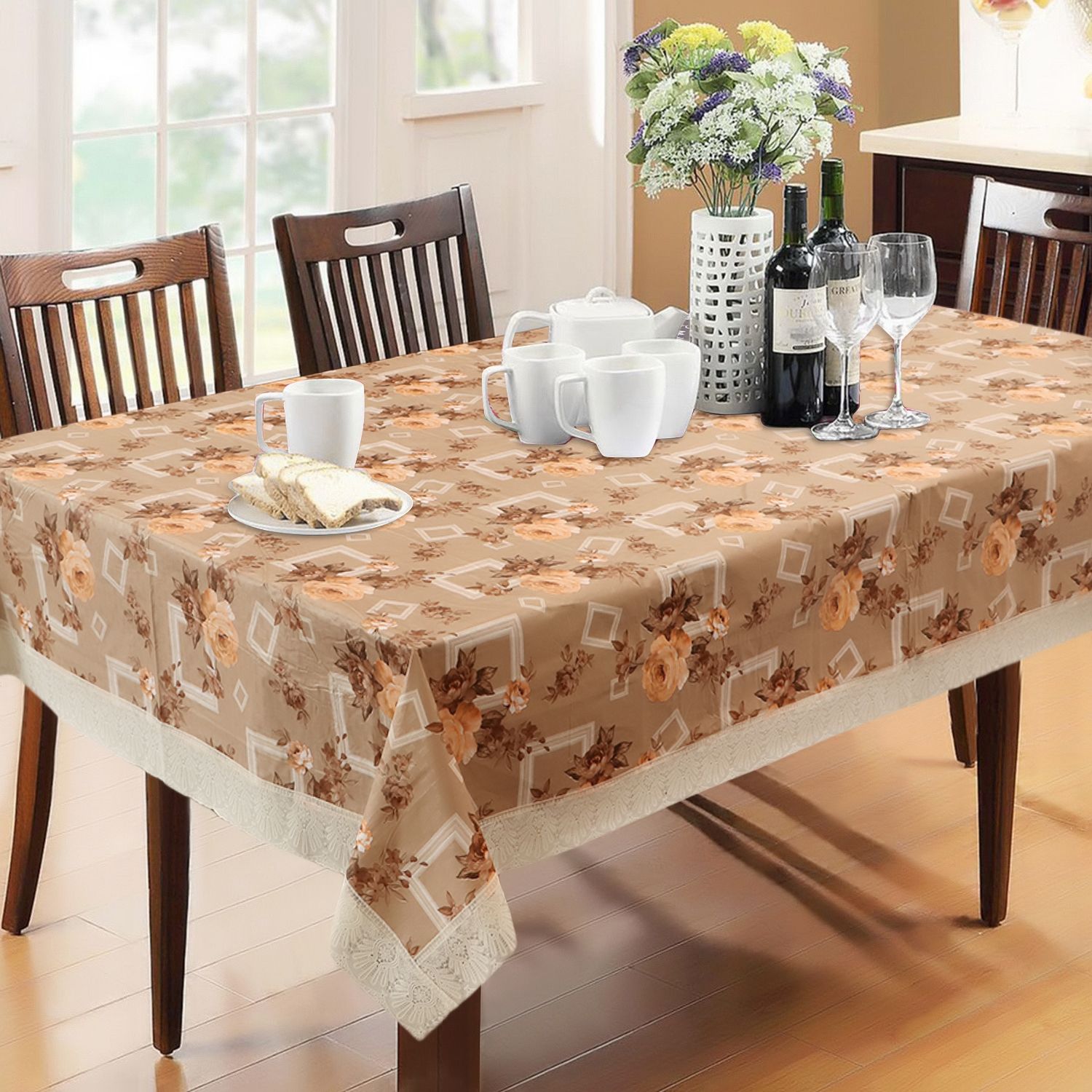 dakshya industries Printed 6 Seater Table Cover-picture-24